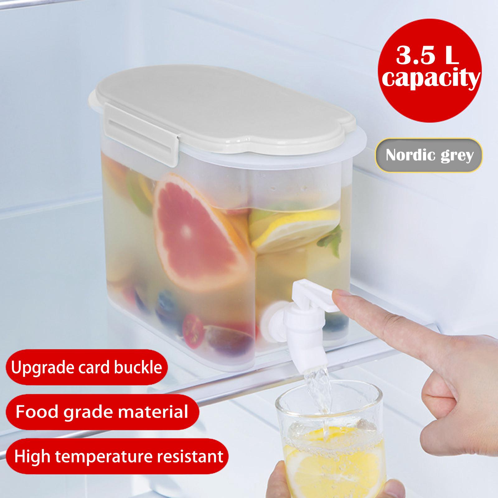 Cold Kettle with Faucet Iced Beverage Dispensers for Home Kitchen Gray