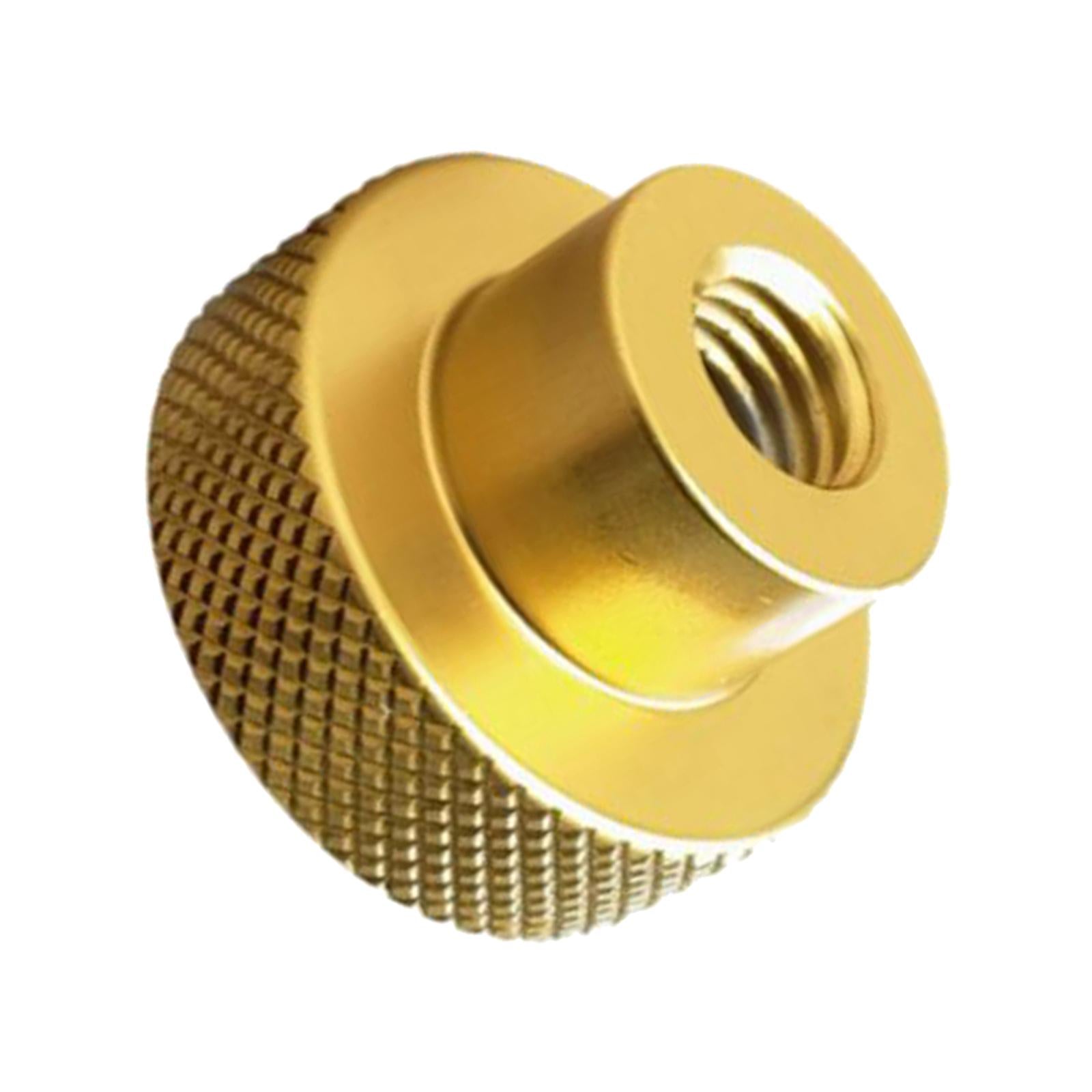 CNC Aluminum Knurled Thumb Nut Anodized Good Hand Feel Large Torque Flat Golden