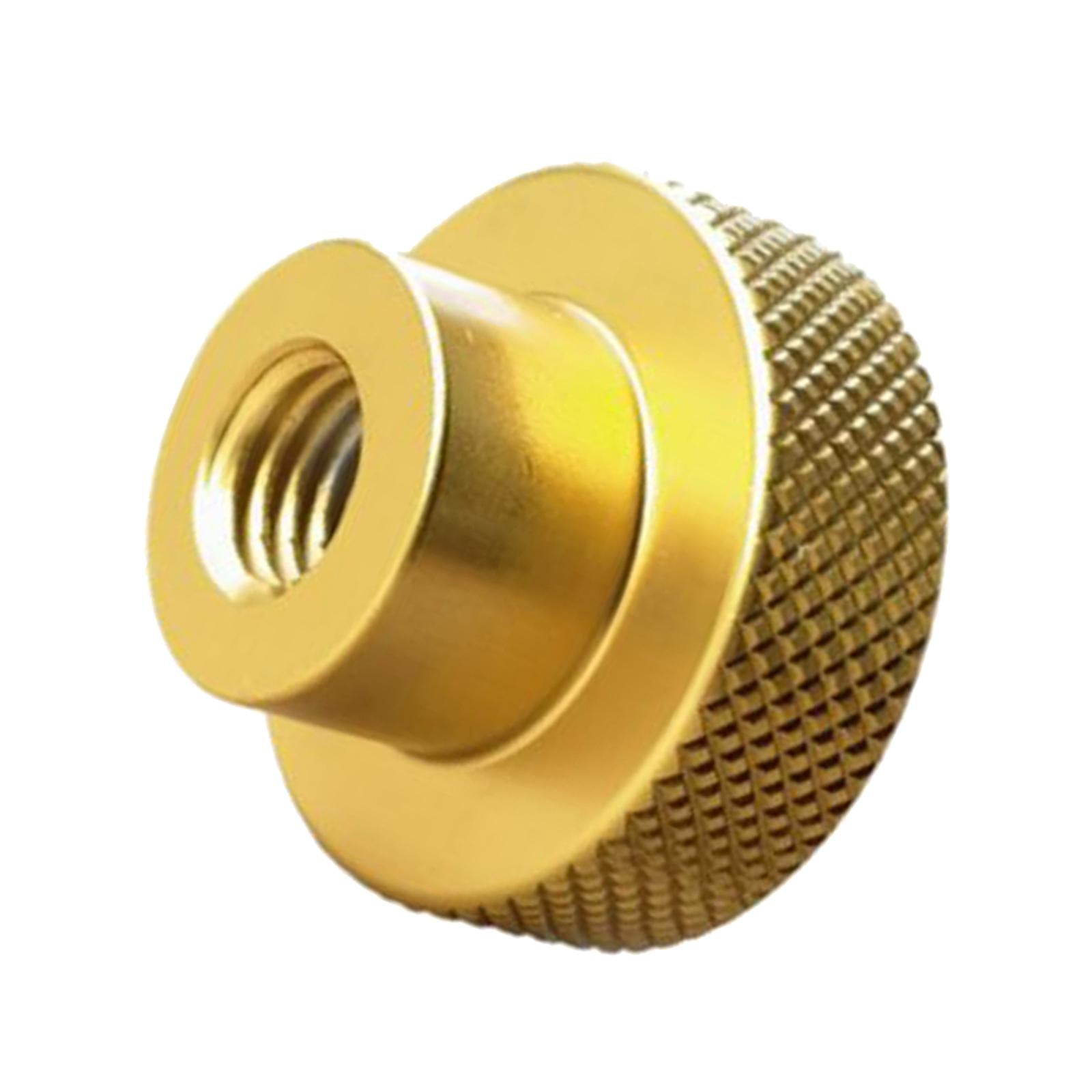 CNC Aluminum Knurled Thumb Nut Anodized Good Hand Feel Large Torque Flat Golden