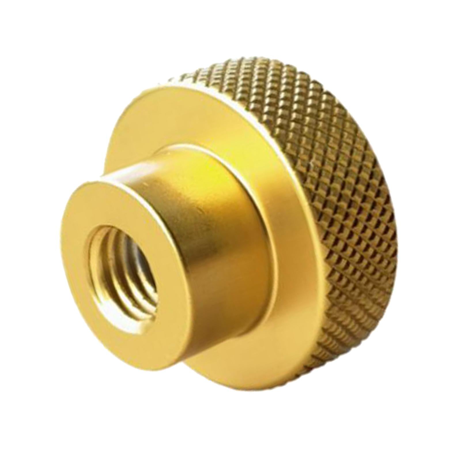 CNC Aluminum Knurled Thumb Nut Anodized Good Hand Feel Large Torque Flat Golden