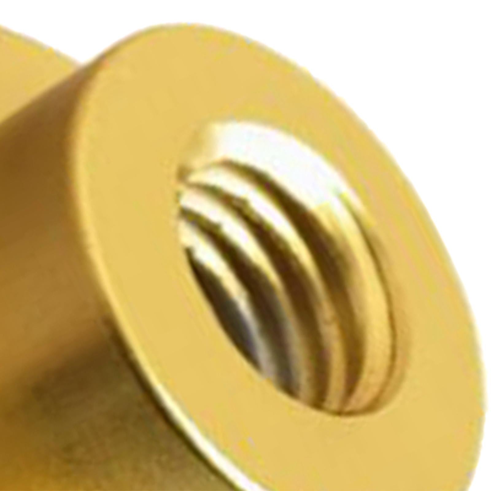CNC Aluminum Knurled Thumb Nut Anodized Good Hand Feel Large Torque Flat Golden