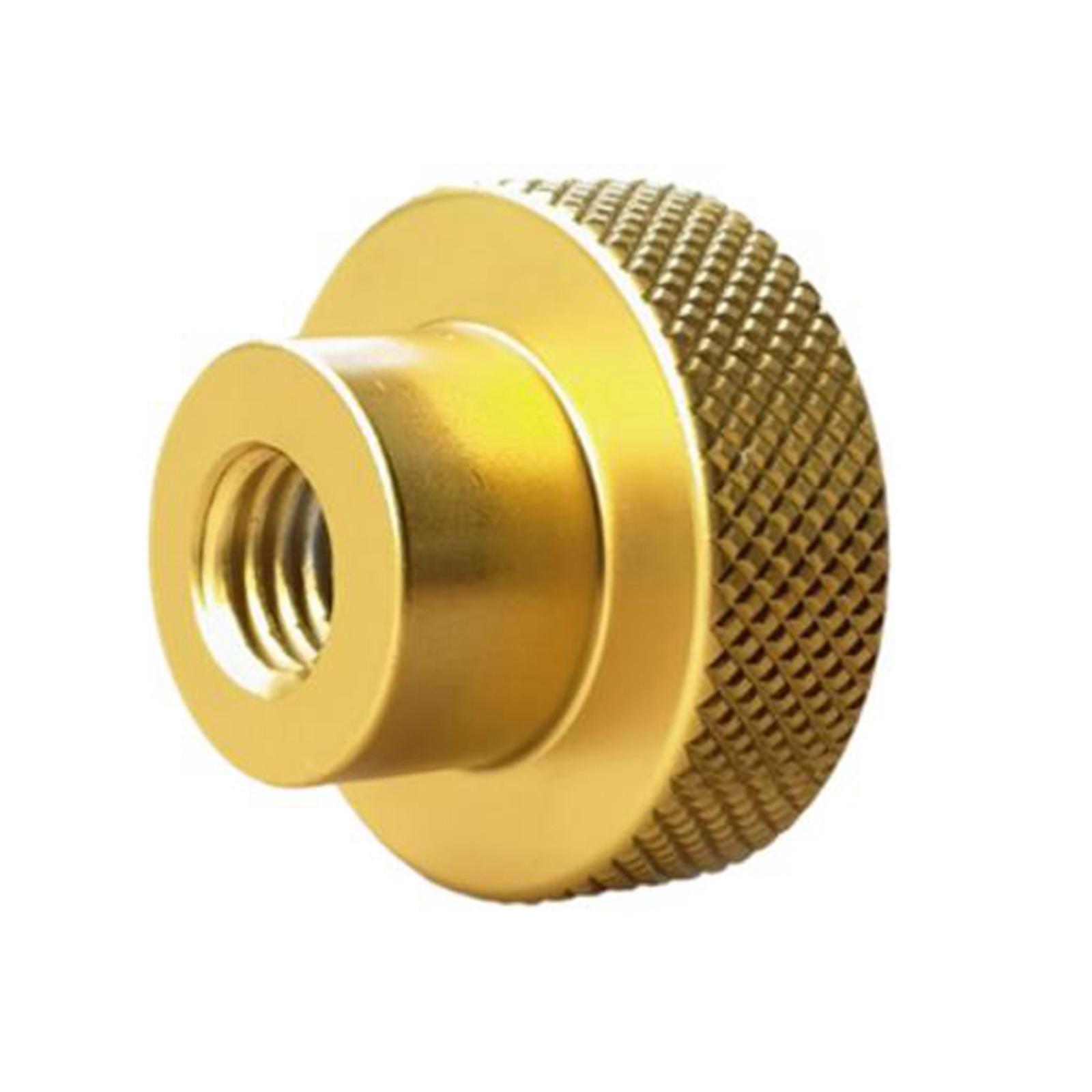 CNC Aluminum Knurled Thumb Nut Anodized Good Hand Feel Large Torque Flat Golden