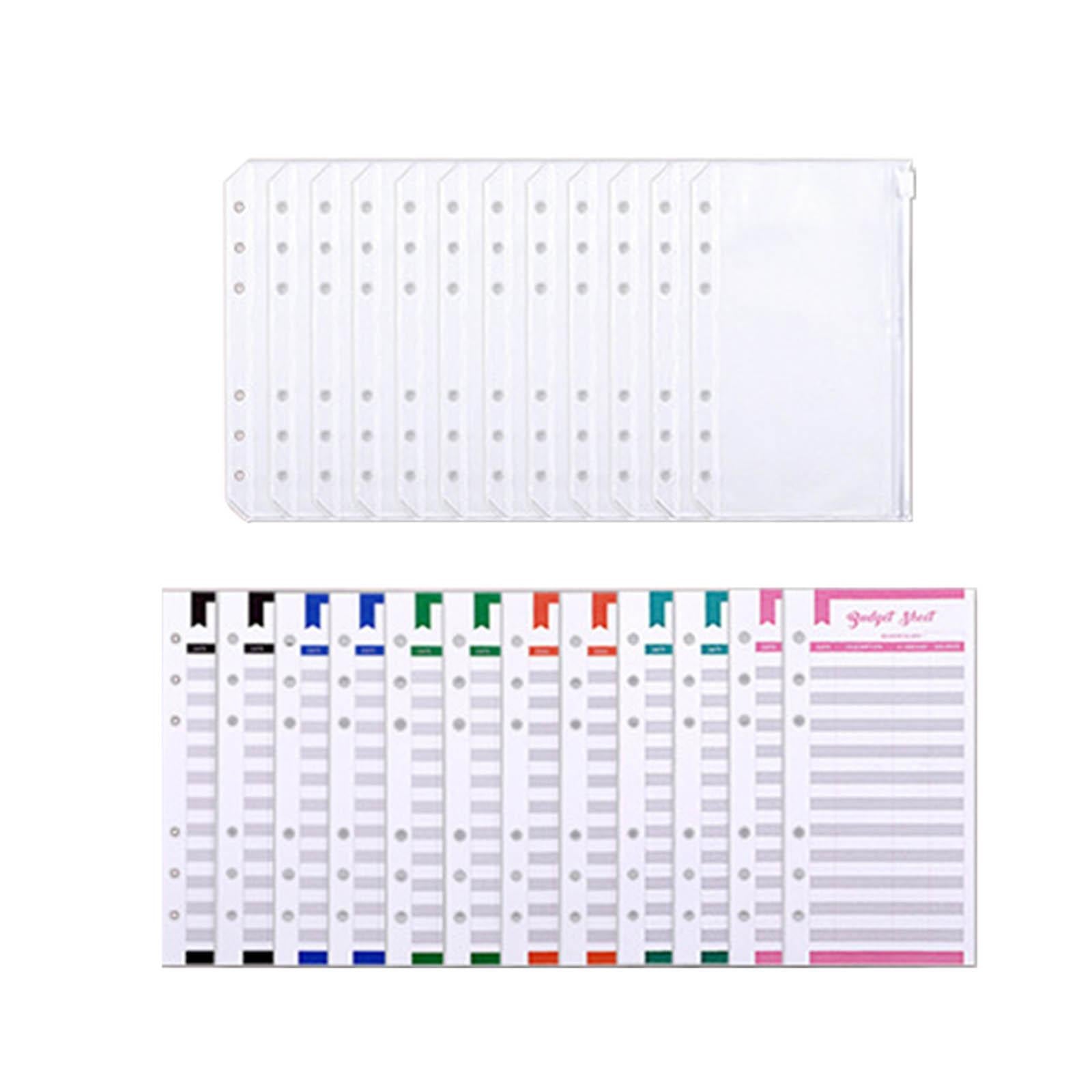 PU Leather A6 Budget Binder for Budgeting Expense Saving Travel and Diary Black