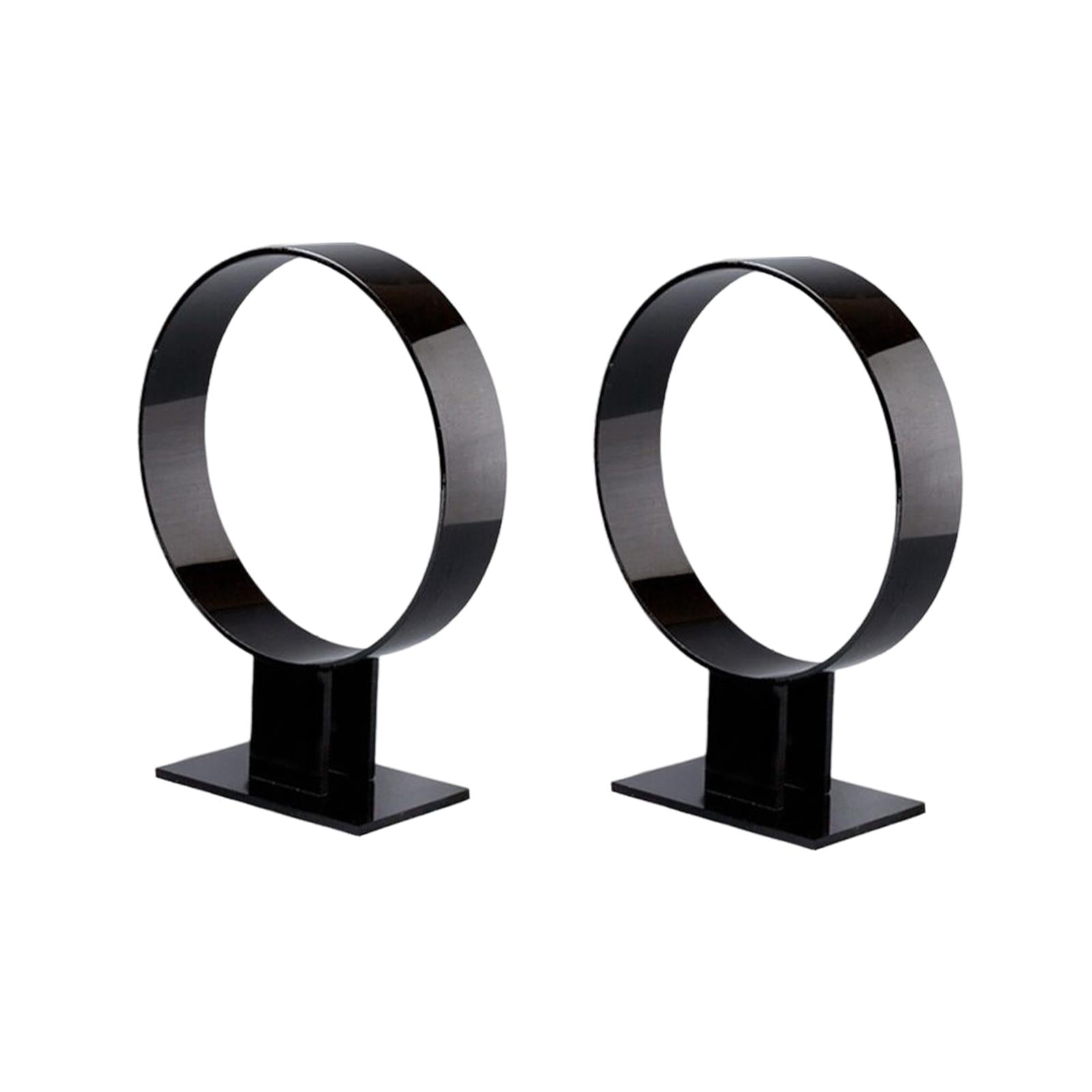 2x Headband Display Stand Gifts Acrylic for Retail Store Women Black