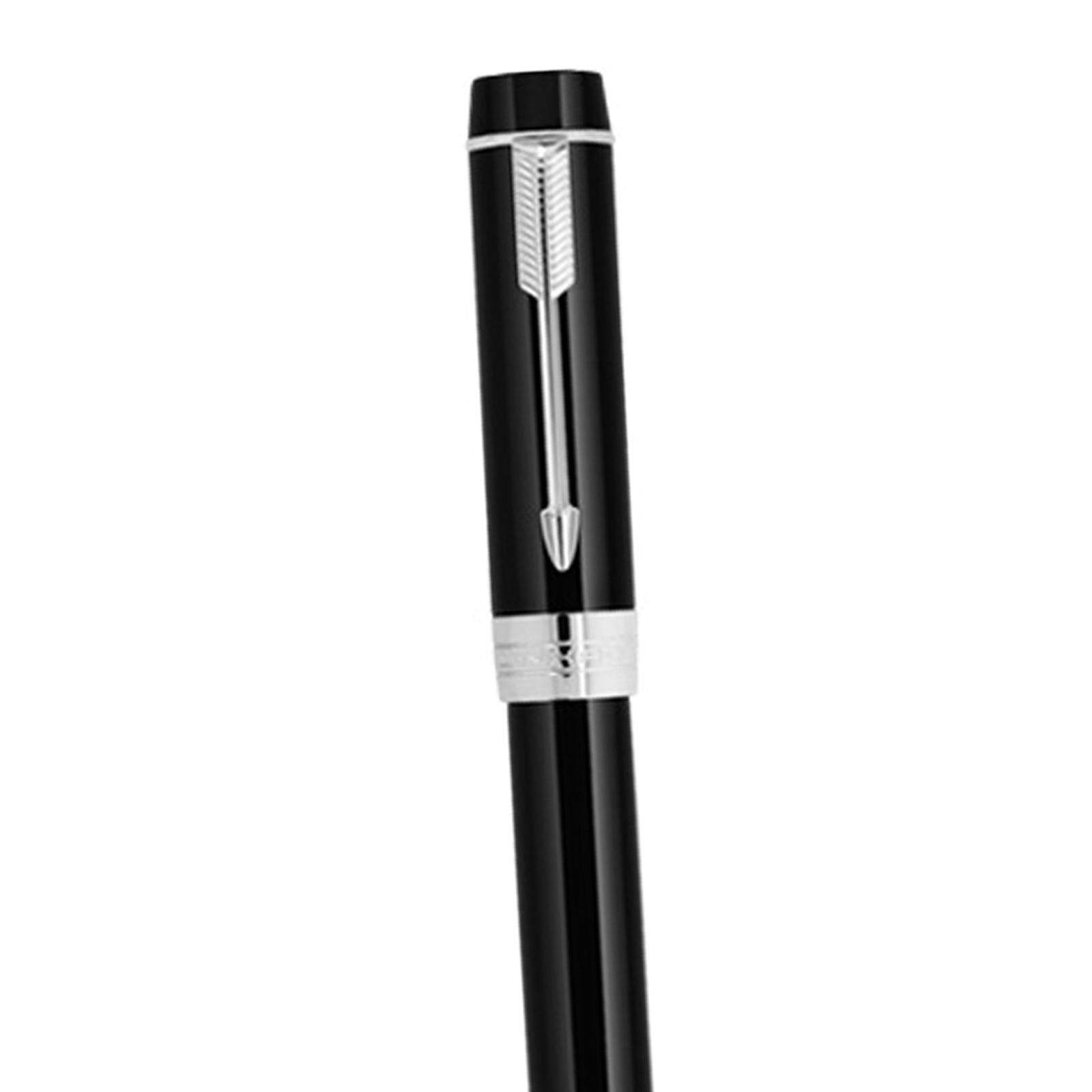Fountain Pen 26 Fine Nib Left Right Hand Writing Instrument Black Silver