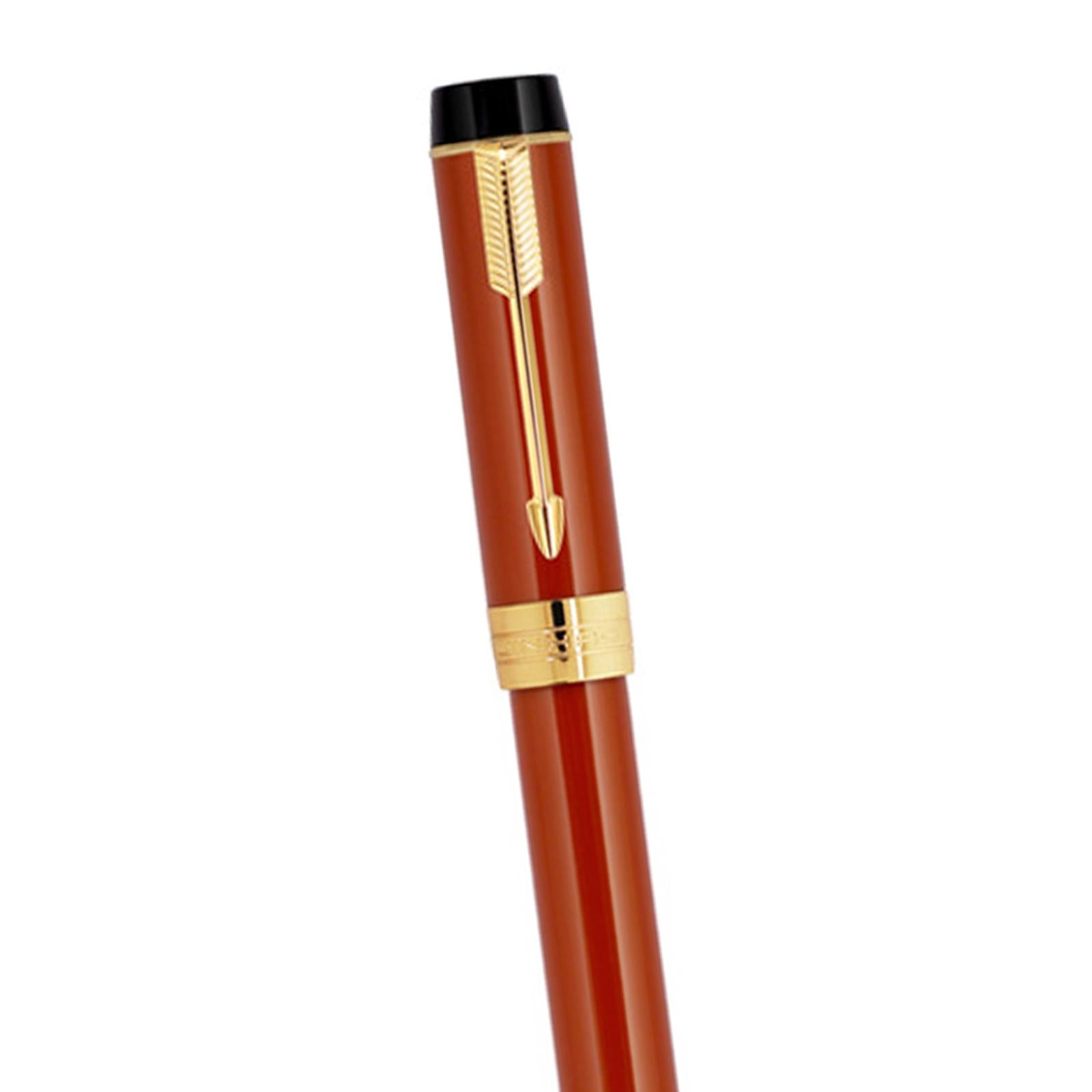 Fountain Pen 26 Fine Nib Left Right Hand Writing Instrument Orange Red