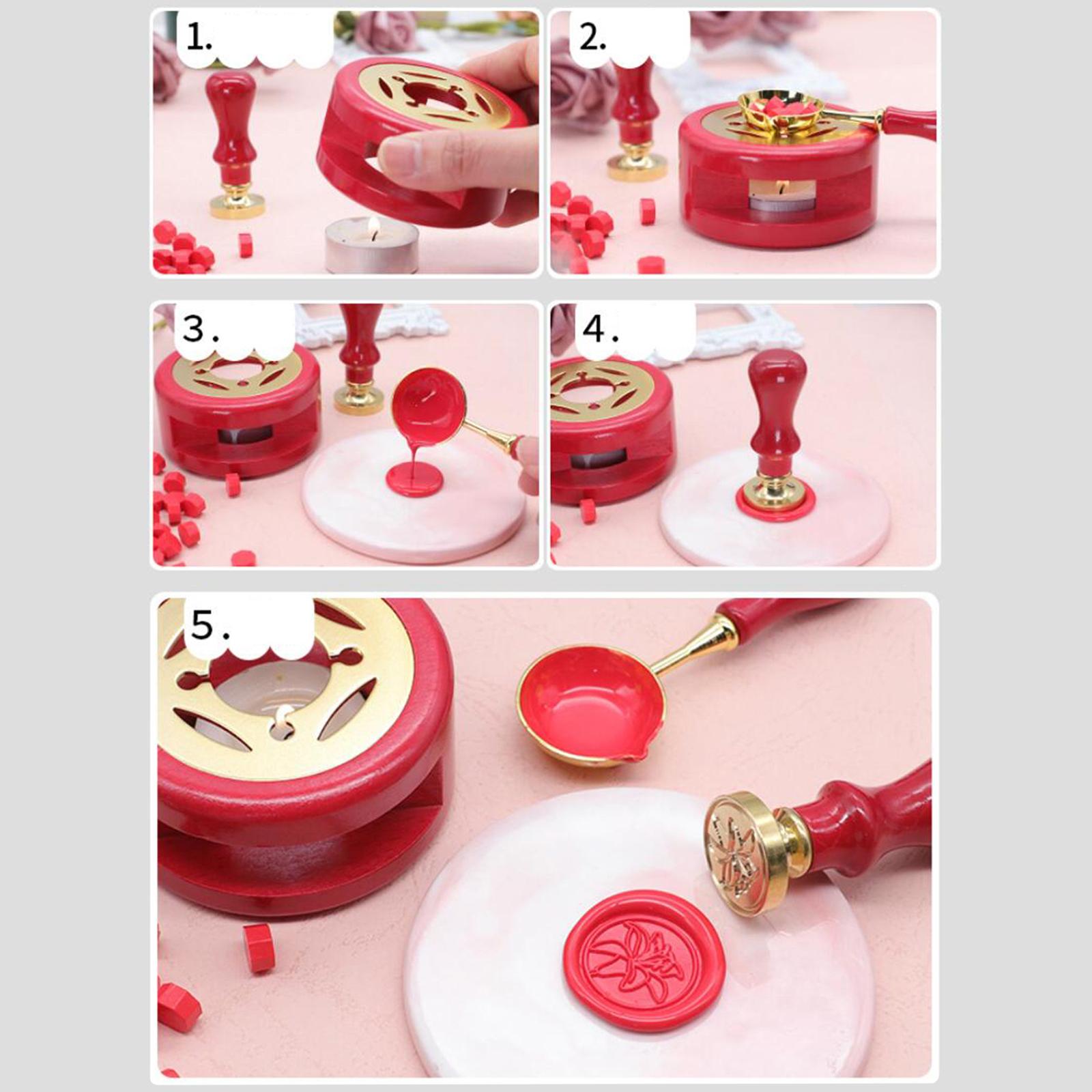 Seal Wax Melting Furnace Tool Wax Seal Spoon Holder for Envelope Red