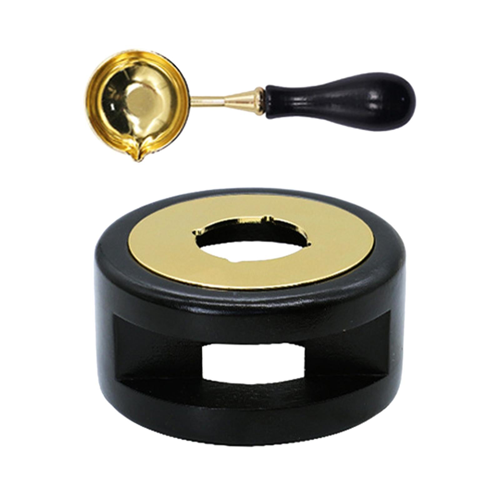 Seal Wax Melting Furnace Tool Wax Seal Spoon Holder for Envelope Black