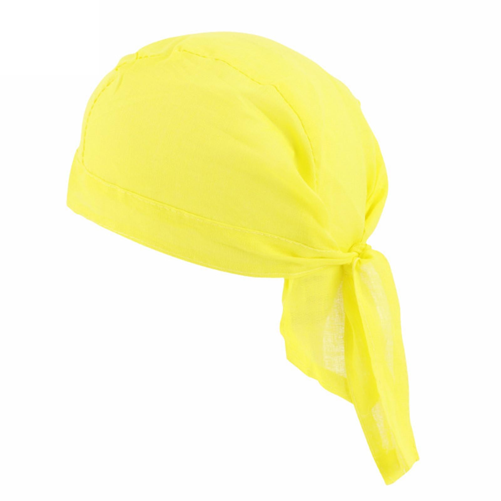 Soft Quick Dry Head Wrap Headband Breathable for Roller Skating Fitness Yellow