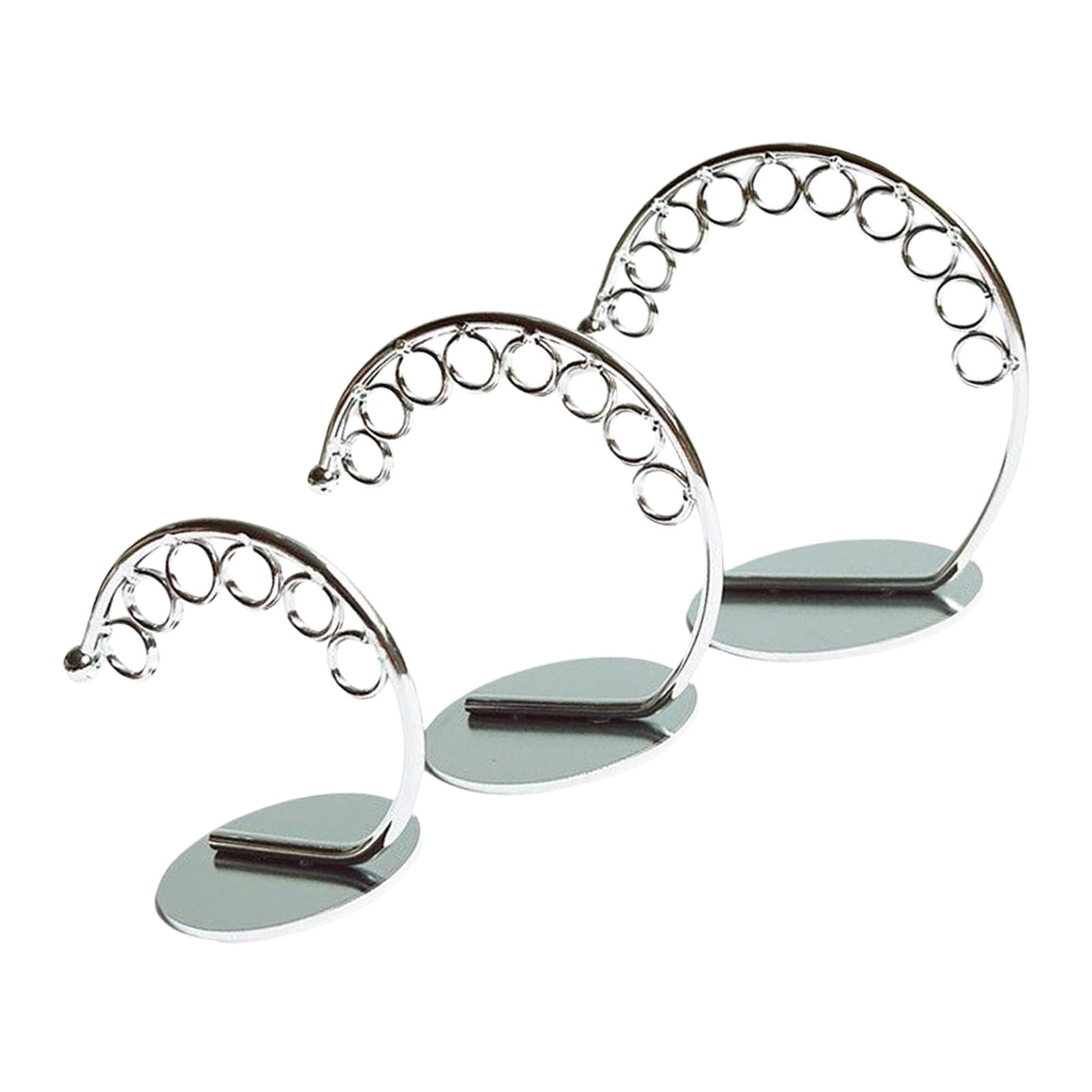 3Pcs Earring Stand Earring Display Holder for Showcase Display Silver
