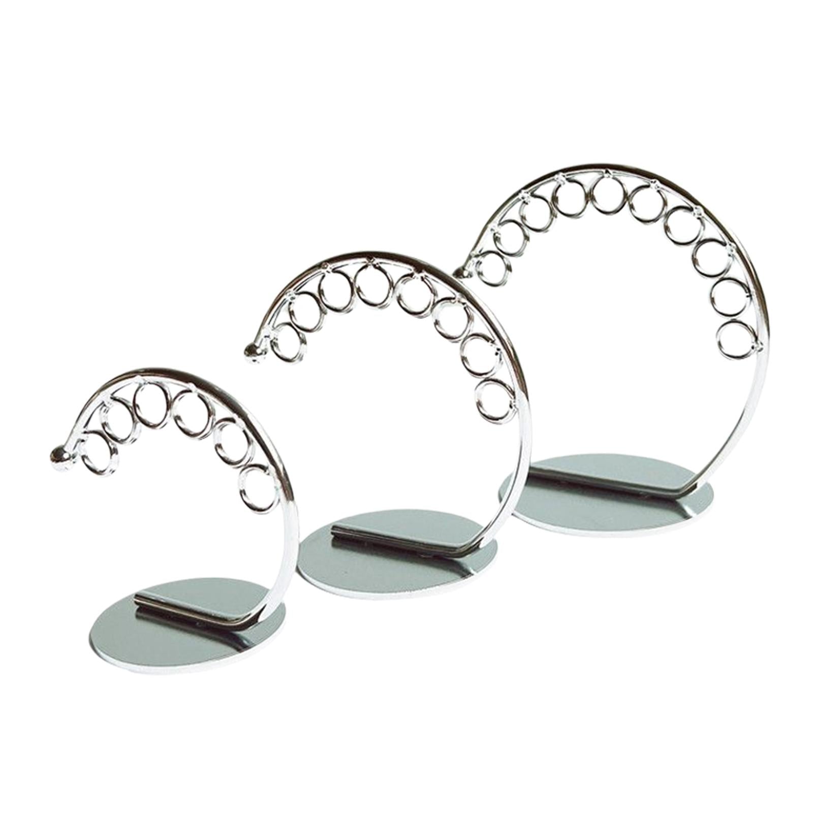 3Pcs Earring Stand Earring Display Holder for Showcase Display Silver