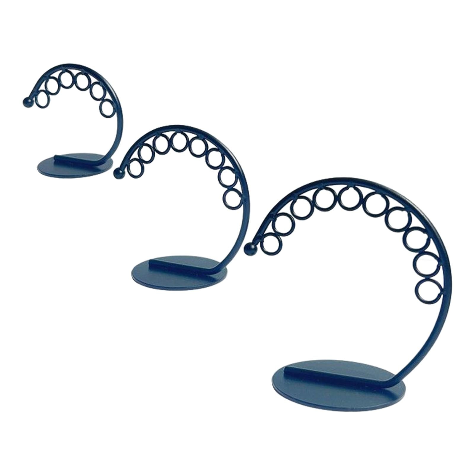 3Pcs Earring Stand Earring Display Holder for Showcase Display Black