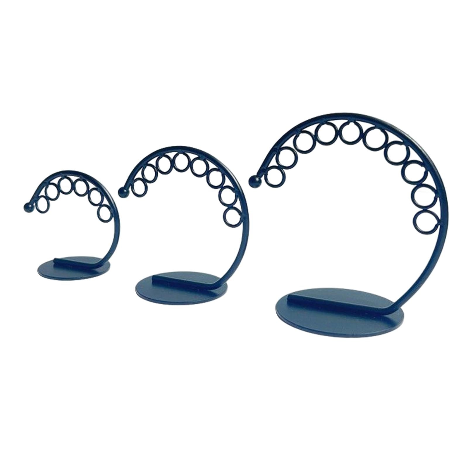 3Pcs Earring Stand Earring Display Holder for Showcase Display Black