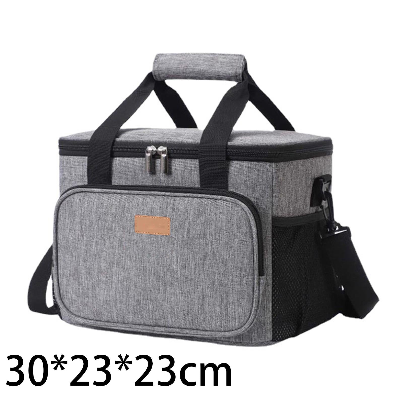Portable Lunch Pouch Reusable Food Container for Picnic, Office Gray