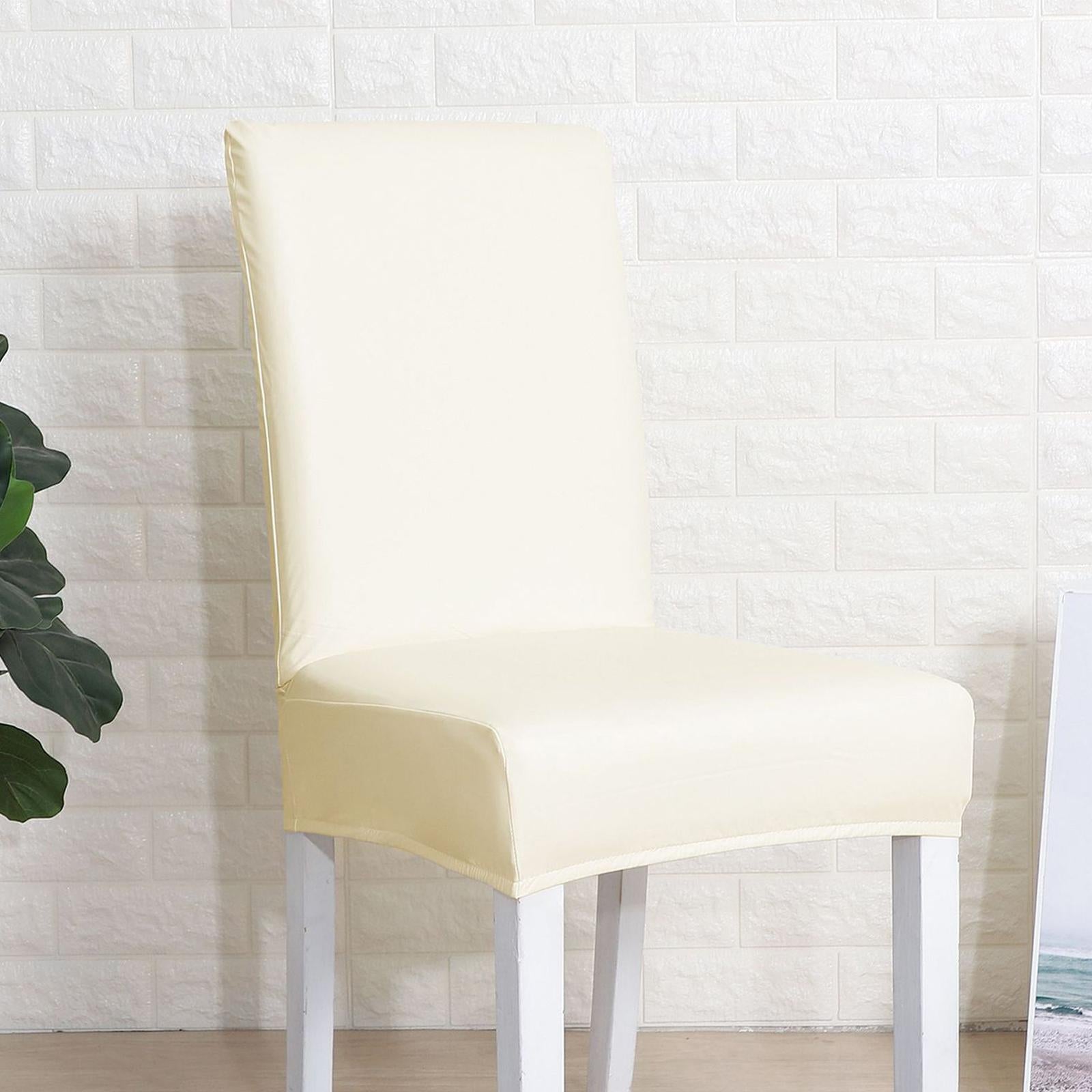 Chair Covers Waterproof Chair Slipcover Universal for Wedding Beige