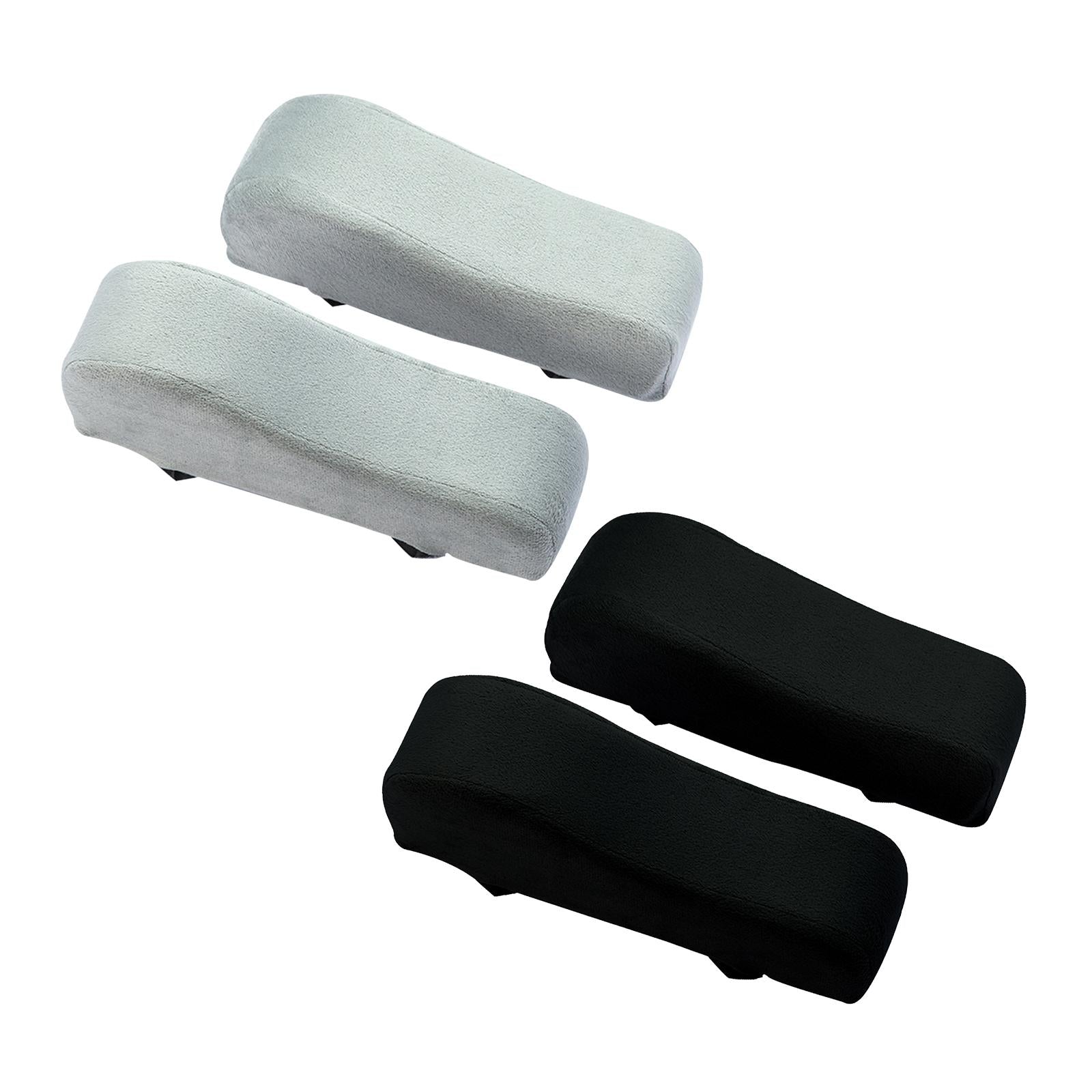 2x Armrest Pads Washable Removable Cover for Gaming Chair Office Chair Gray