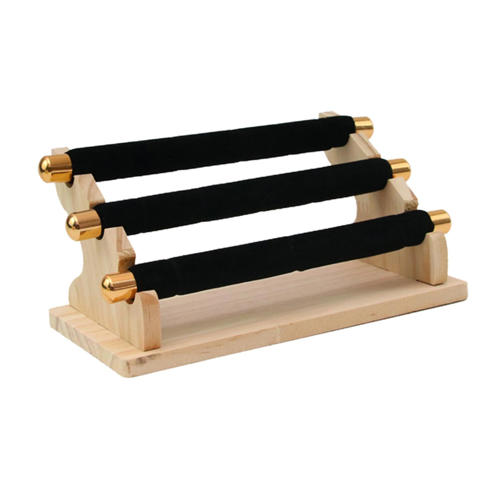 Freestanding Rings Display Holder Showcase Holder for Home Tabletop Black