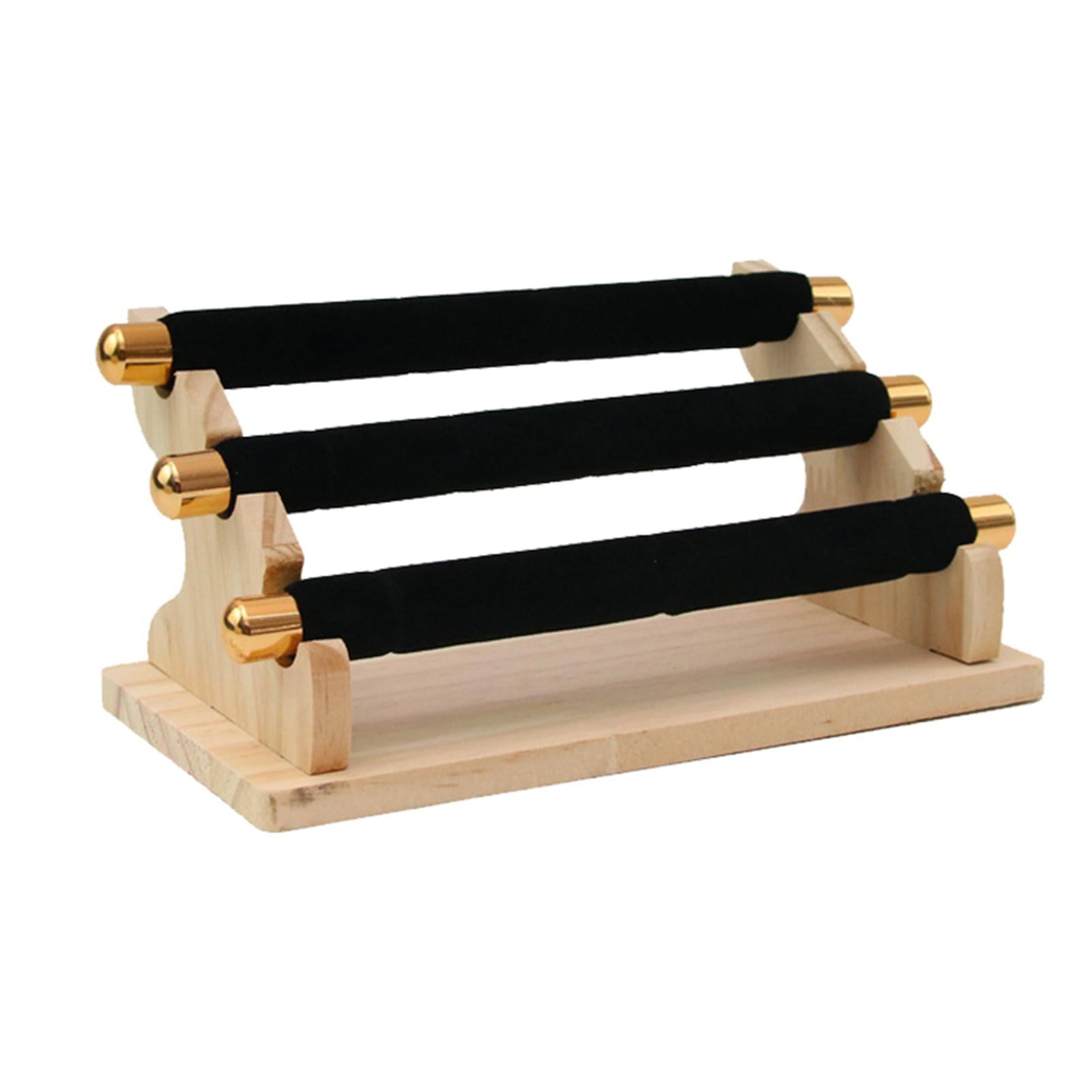 Freestanding Rings Display Holder Showcase Holder for Home Tabletop Black