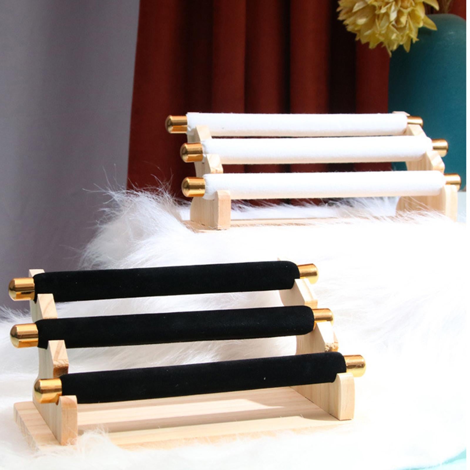 Freestanding Rings Display Holder Showcase Holder for Home Tabletop White