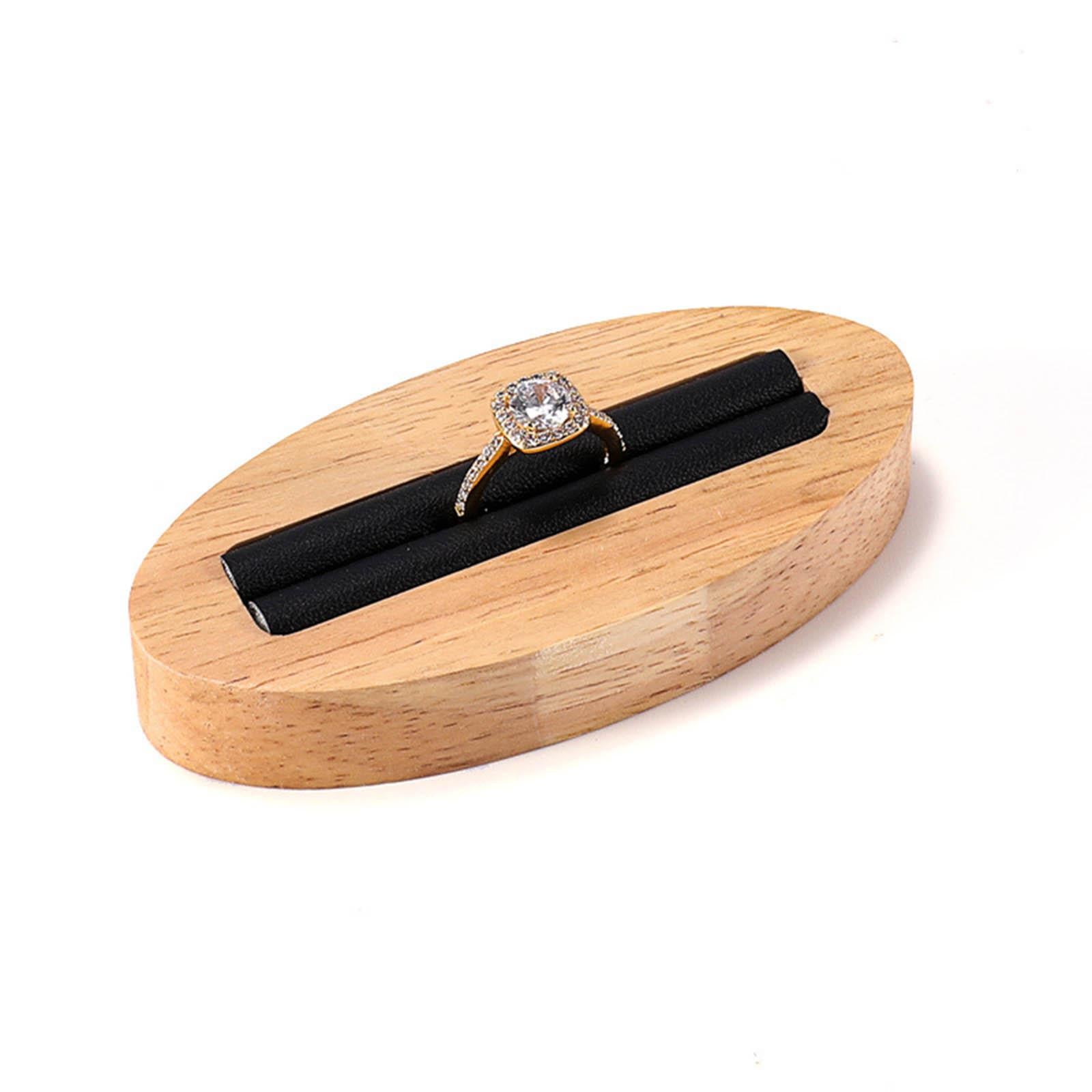 Wooden Jewelry Organizer Tray Jewelry Storage Rack for Bedroom Home Black