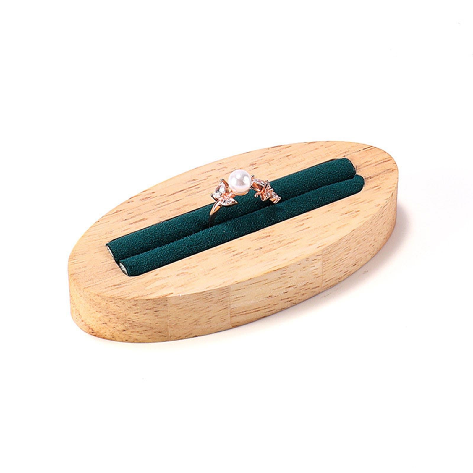 Wooden Jewelry Organizer Tray Jewelry Storage Rack for Bedroom Home Green