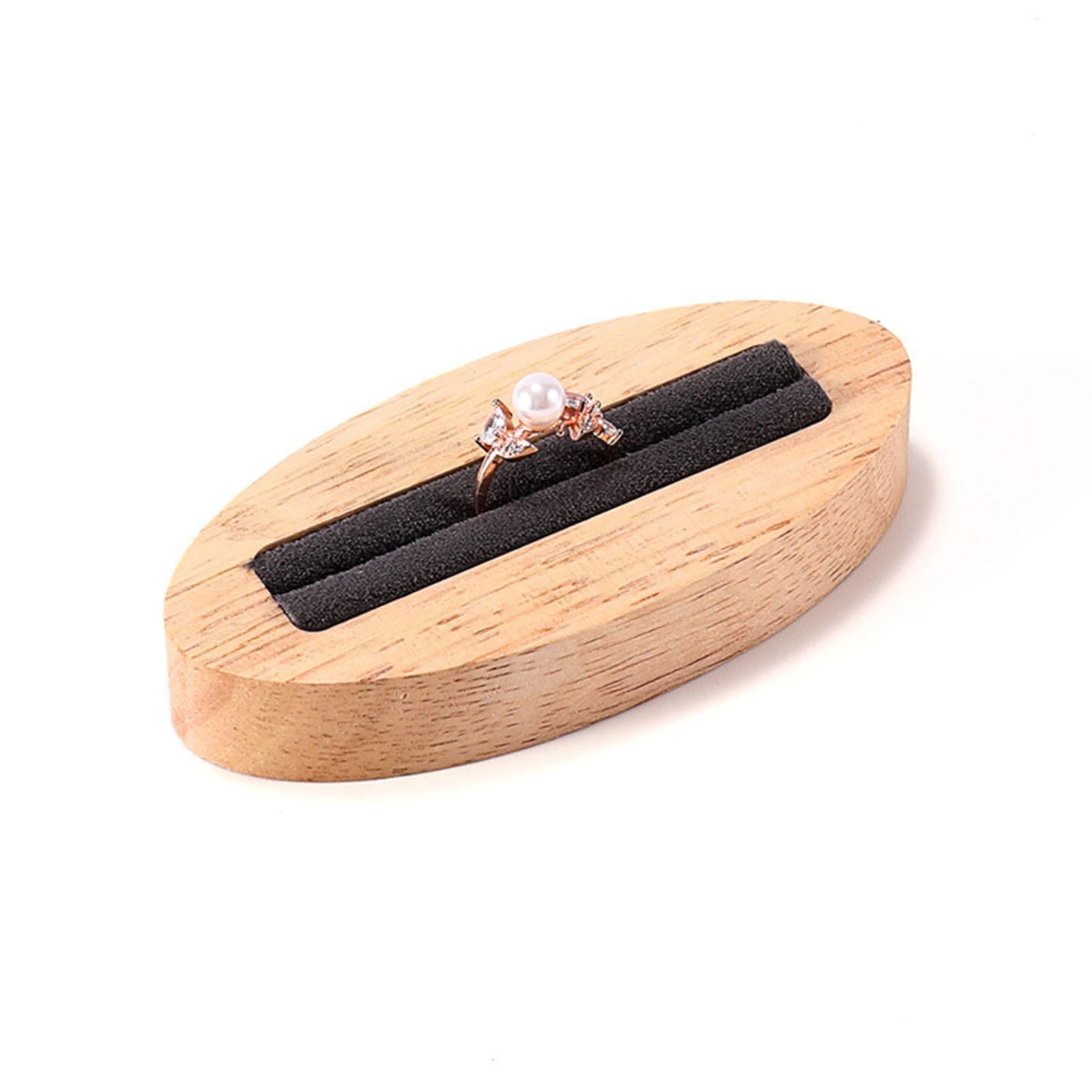 Wooden Jewelry Organizer Tray Jewelry Storage Rack for Bedroom Home Gray