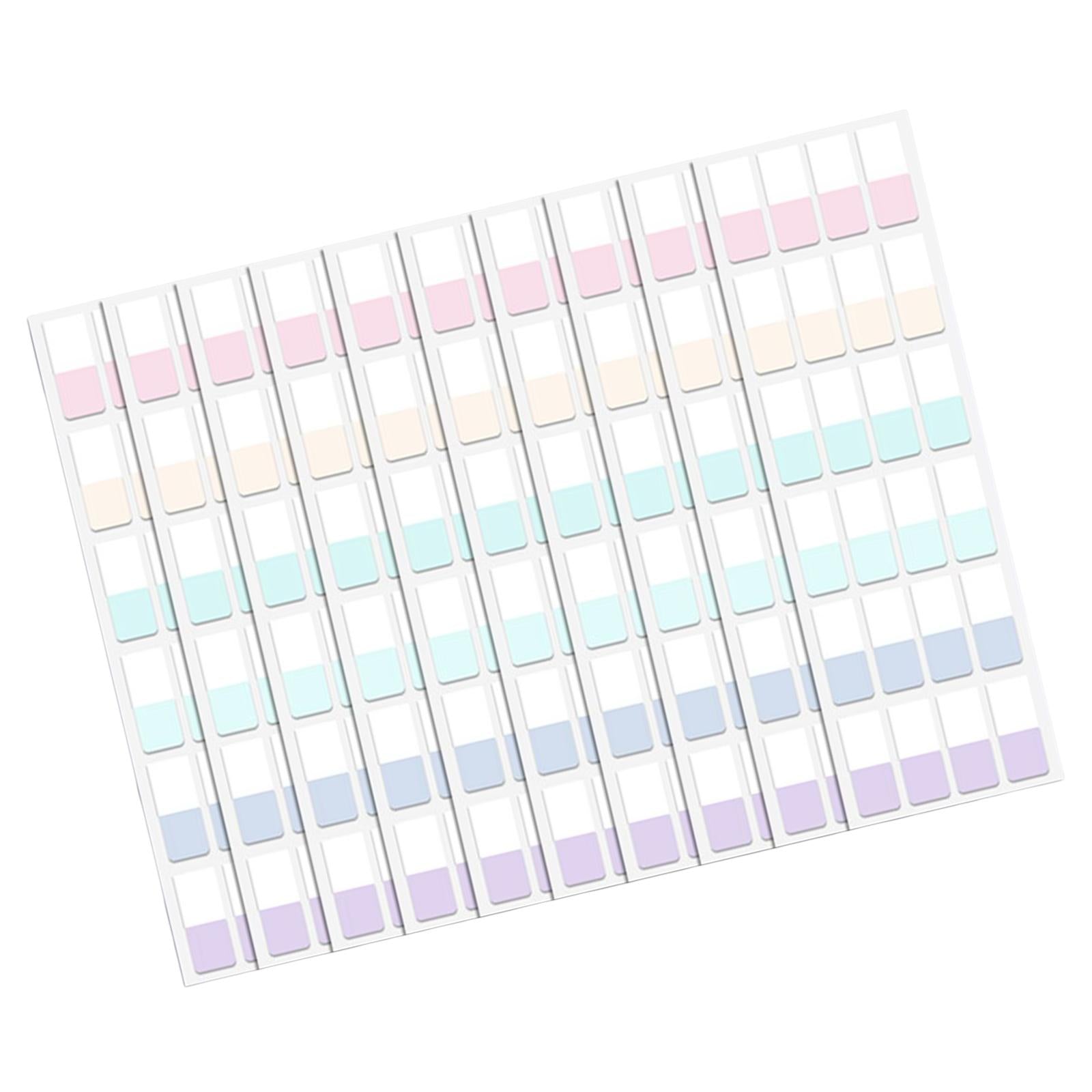 Color Sticky Index Tabs Labels Memo 4 Sheets for Office 4x240pcs light color