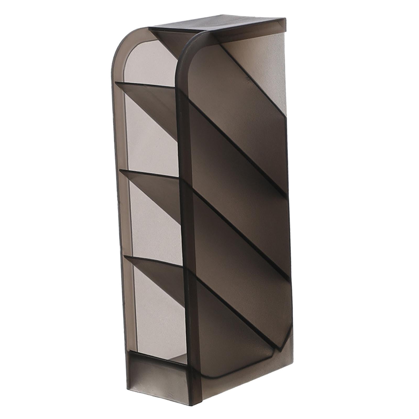 Pencil Dispenser Desk Stationery Organizer 4 Layer for Home Office Organizer grey oblique