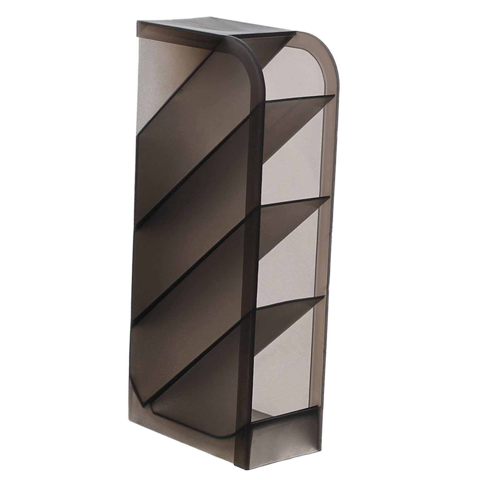 Pencil Dispenser Desk Stationery Organizer 4 Layer for Home Office Organizer grey oblique