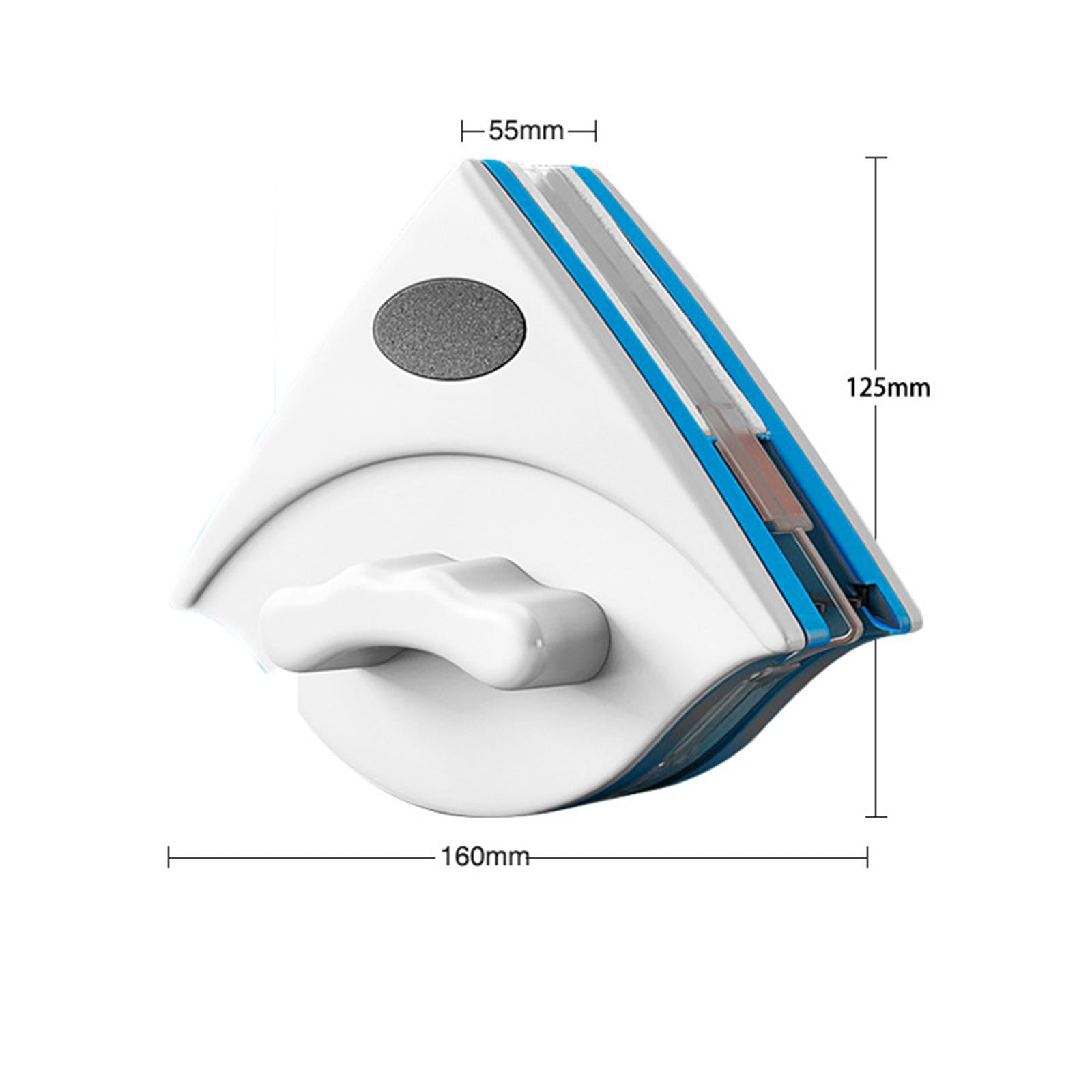 Double Side Window Cleaner High Window Wiper Glider for Shower Car for 3-8㎜ Window Blue
