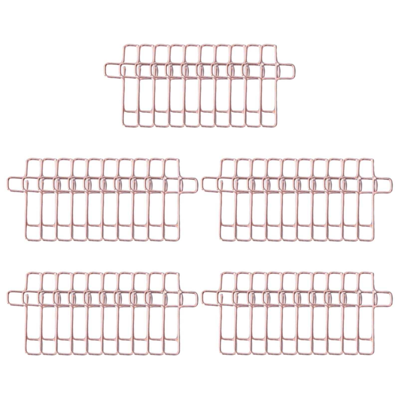 Creative Cross Shape Paper Clip Cross Shaped Clip for Classroom School Students Rose Gold