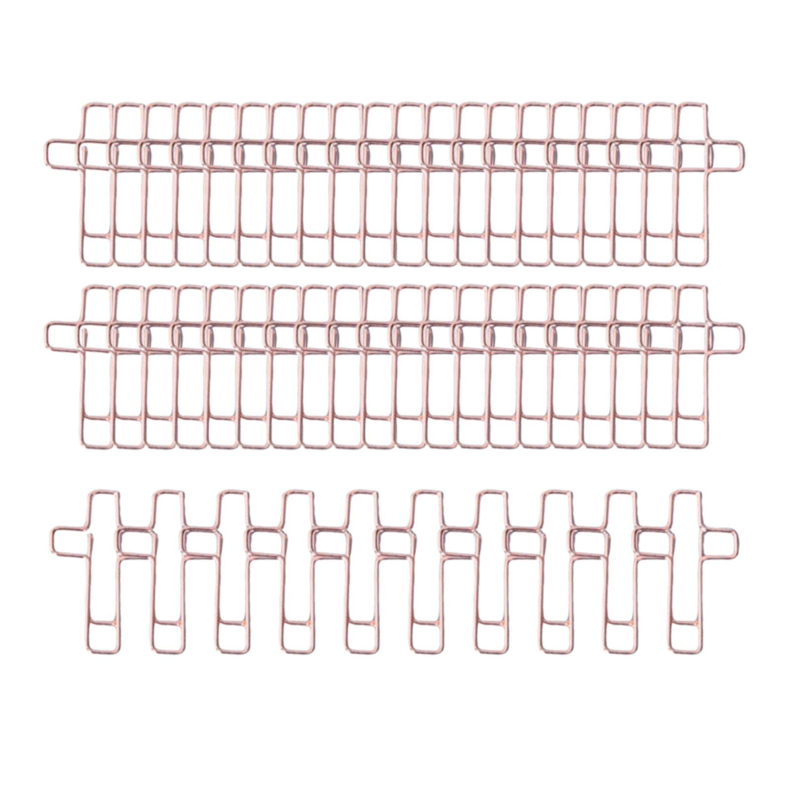 Creative Cross Shape Paper Clip Cross Shaped Clip for Classroom School Students Rose Gold
