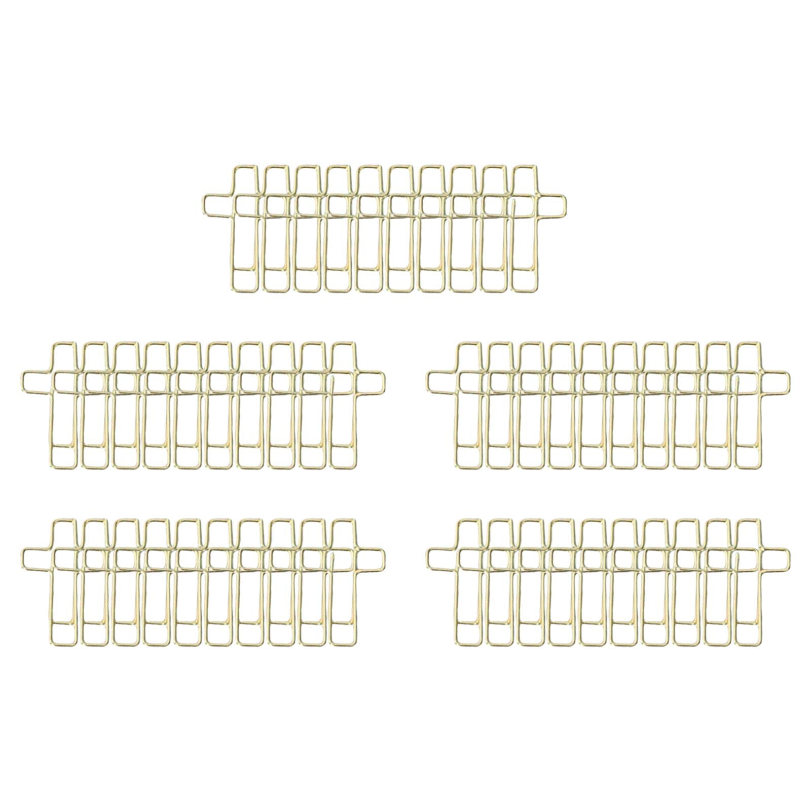 Creative Cross Shape Paper Clip Cross Shaped Clip for Classroom School Students Golden