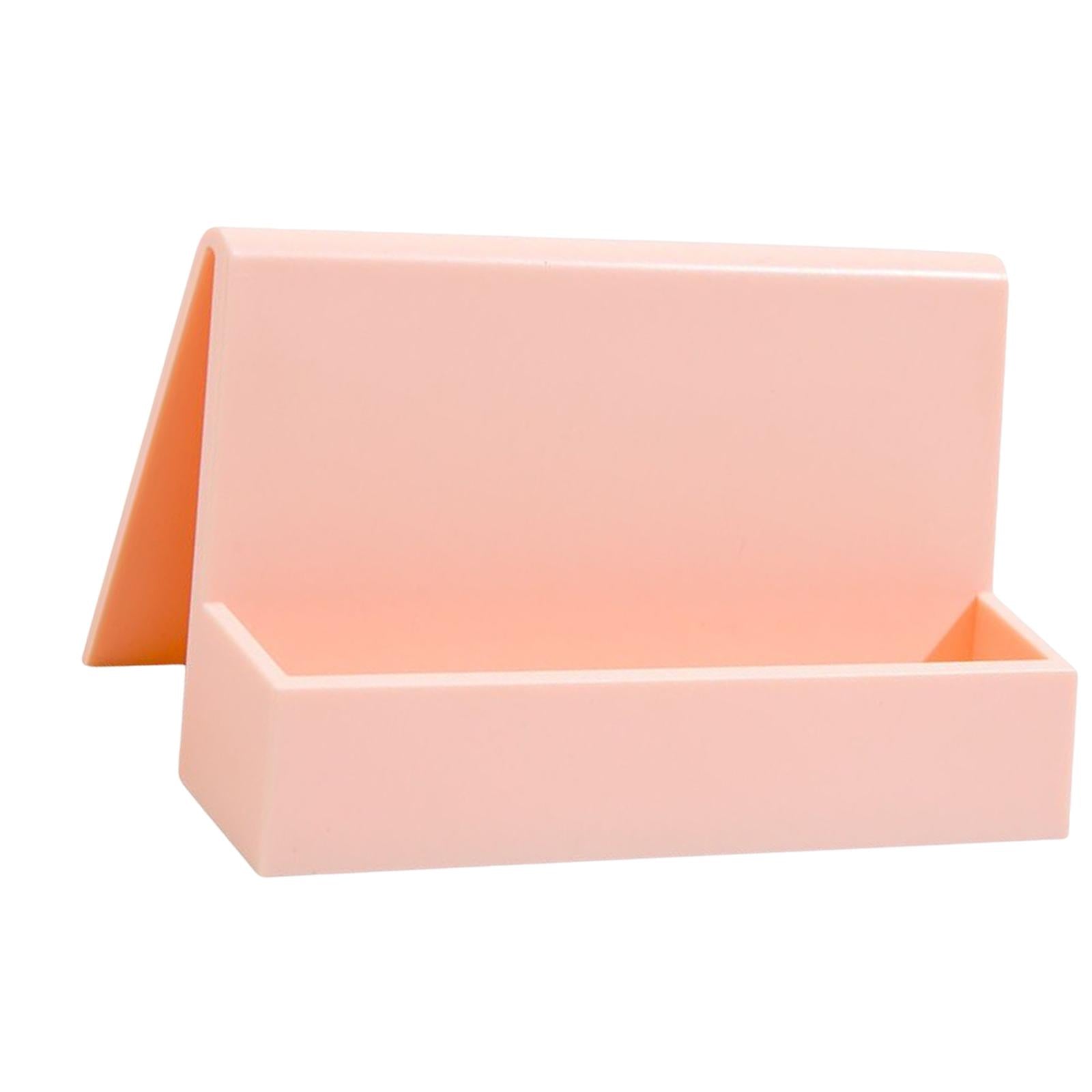 Name Card Rack Durable Office Supplies Sturdy for Countertop Desk Desktop Pink