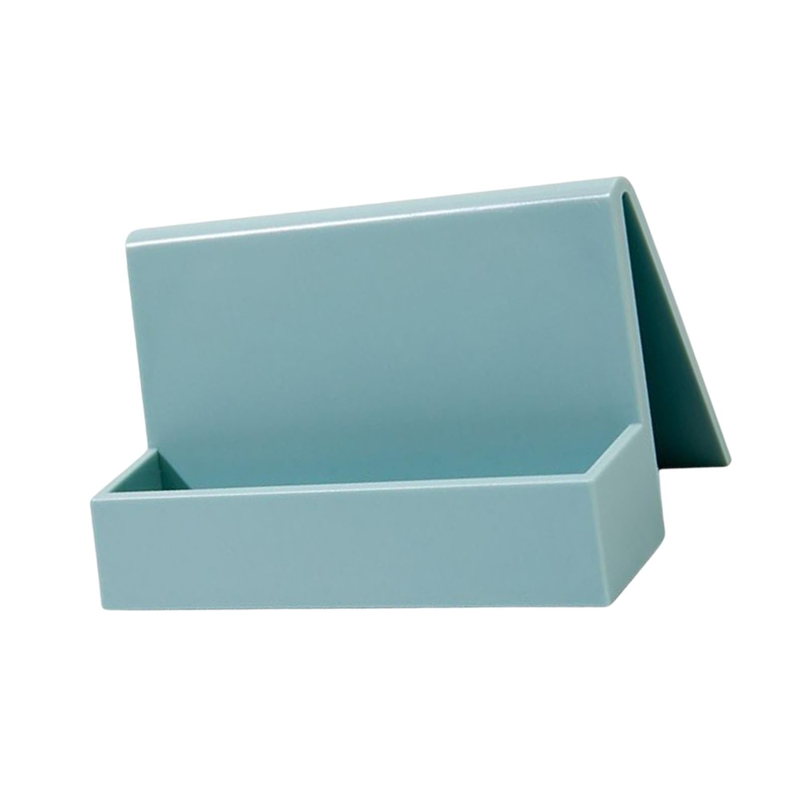 Name Card Rack Durable Office Supplies Sturdy for Countertop Desk Desktop Lake blue