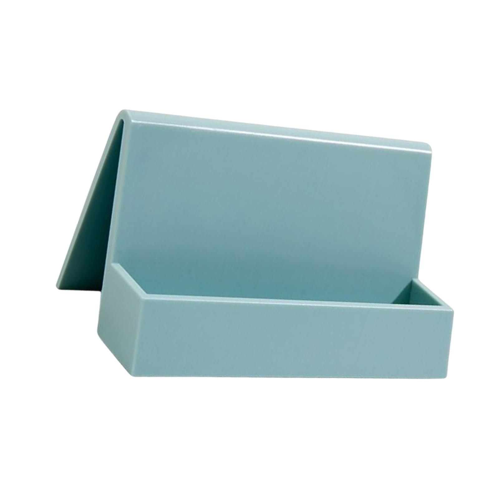 Name Card Rack Durable Office Supplies Sturdy for Countertop Desk Desktop Lake blue