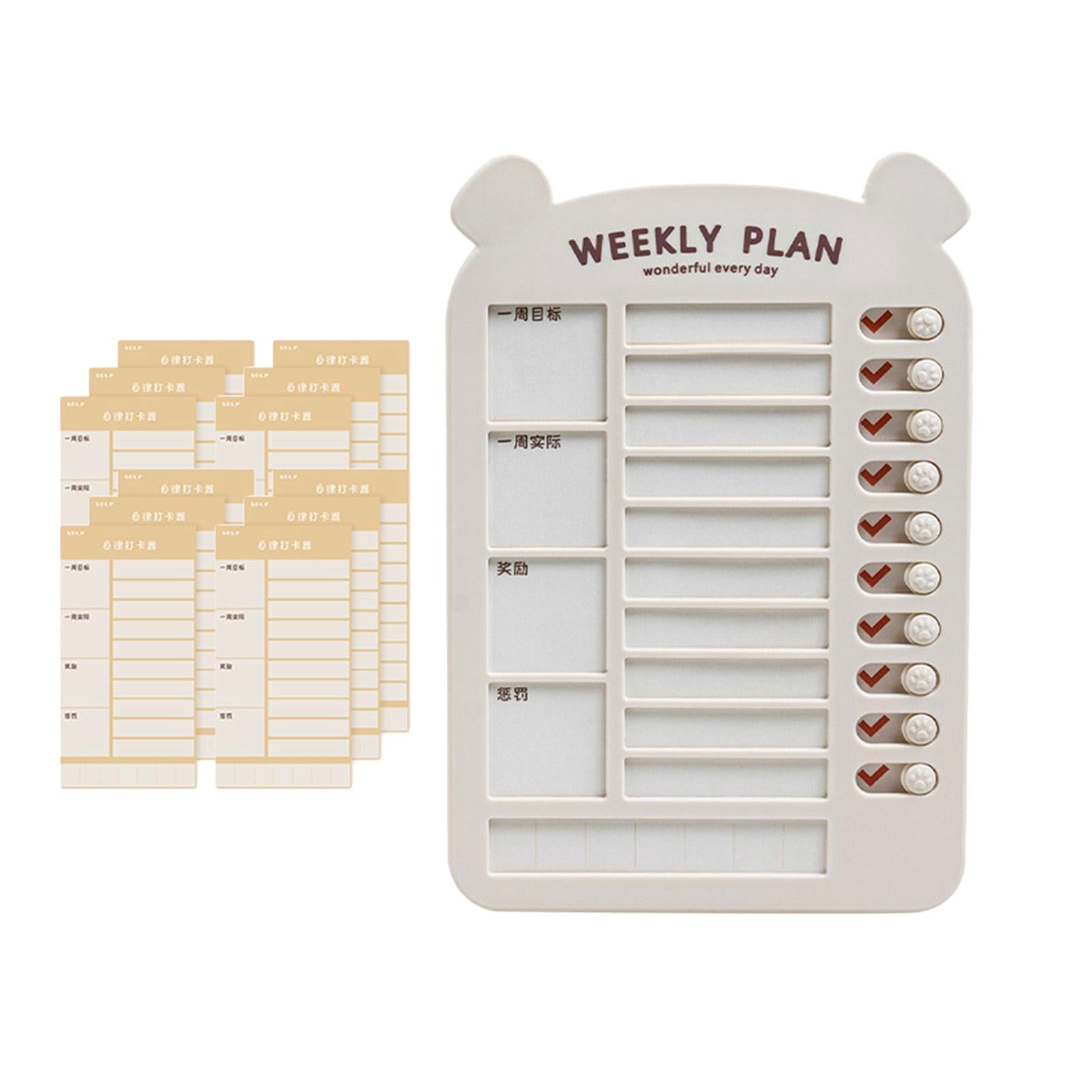 List Board Daily Task Planning Board Chart Memo for RV Office Home Beige