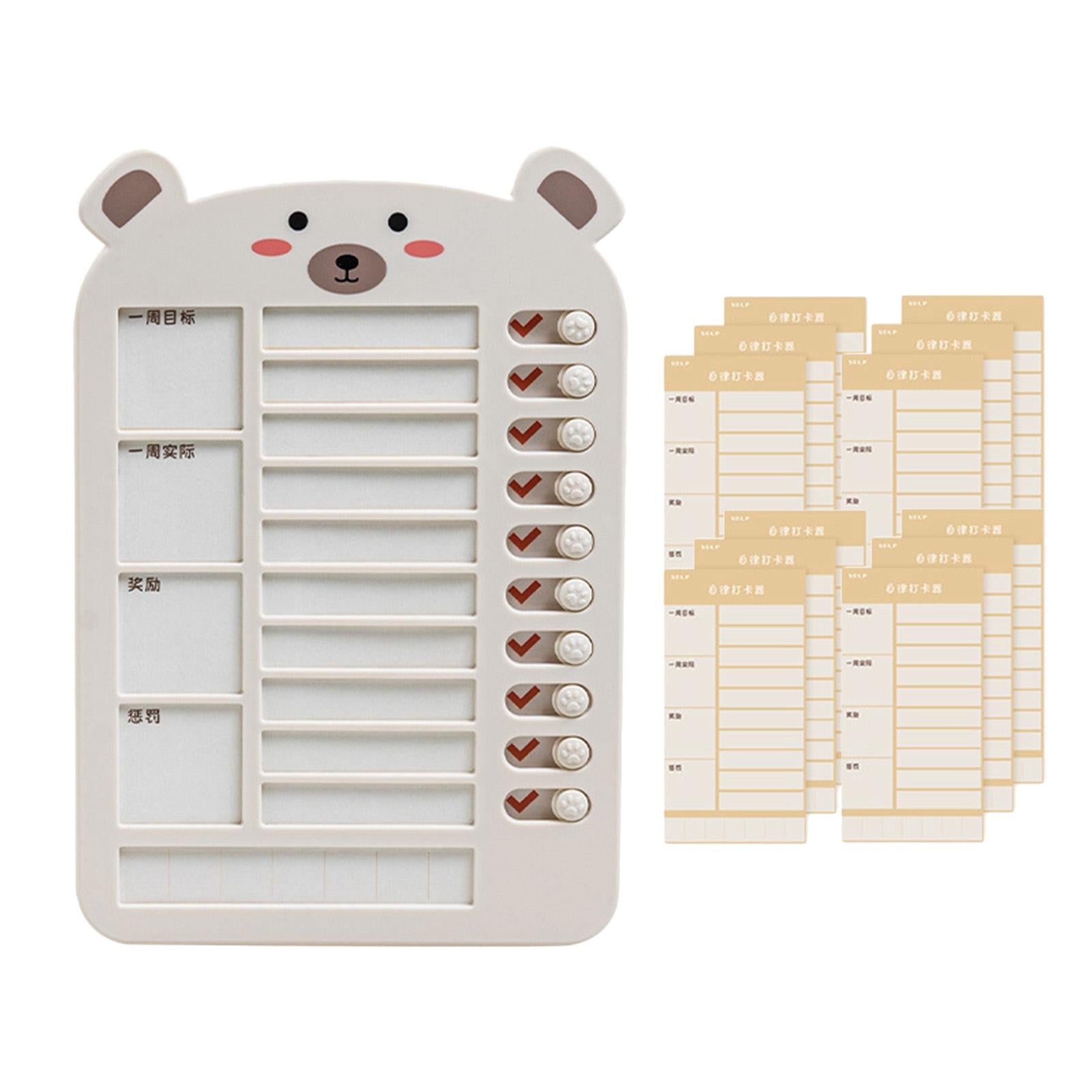 List Board Daily Task Planning Board Chart Memo for RV Office Home Beige Bear