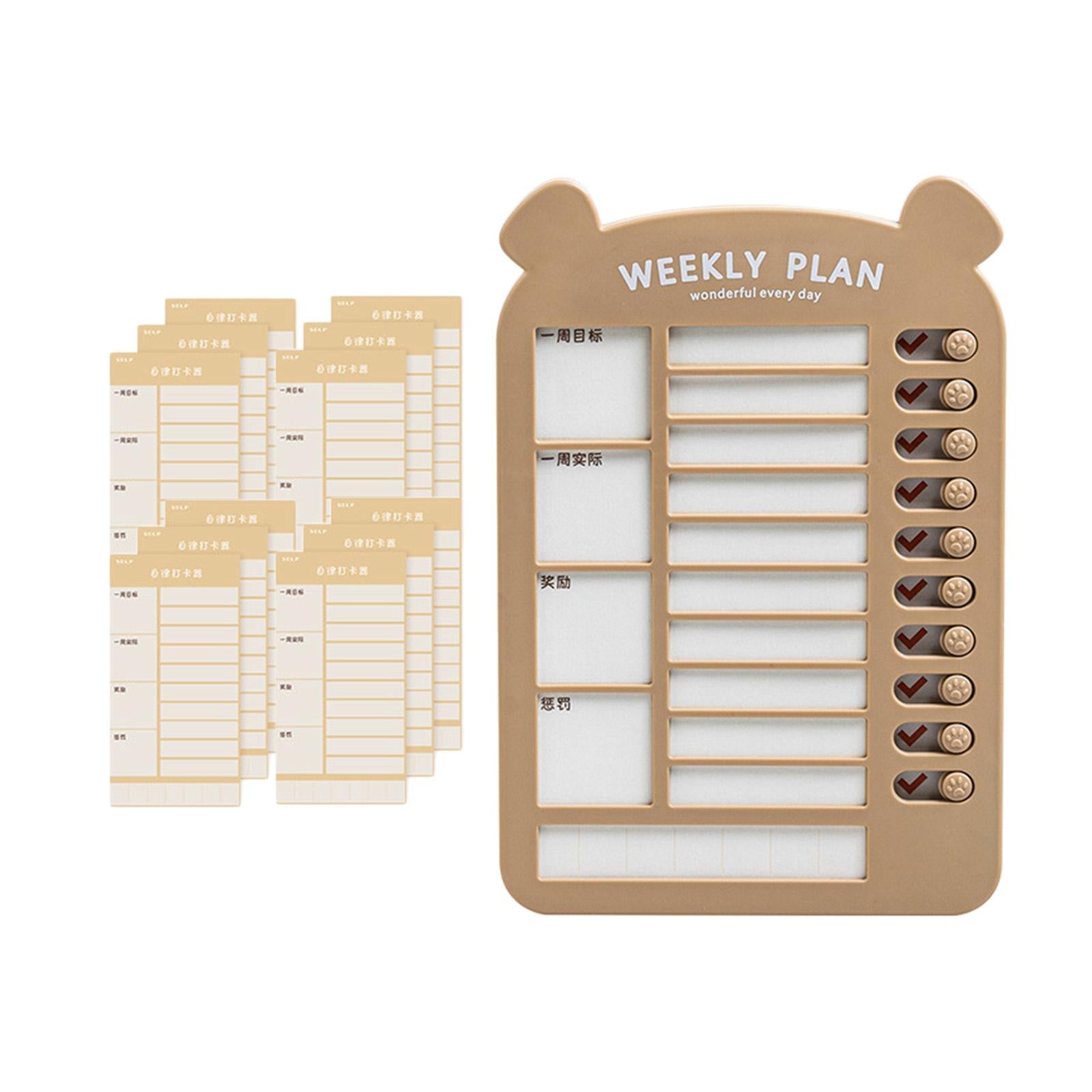 List Board Daily Task Planning Board Chart Memo for RV Office Home Brown
