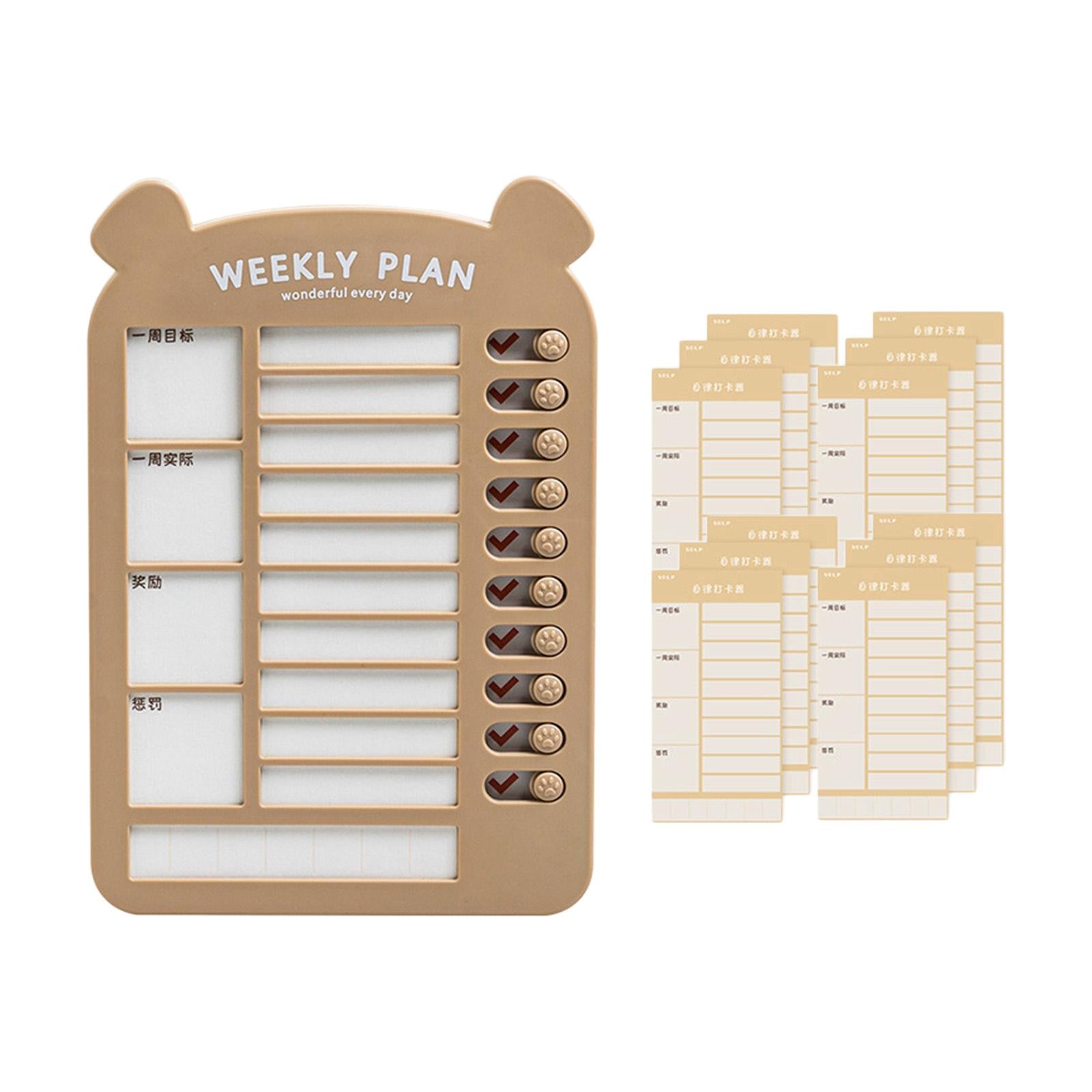 List Board Daily Task Planning Board Chart Memo for RV Office Home Brown