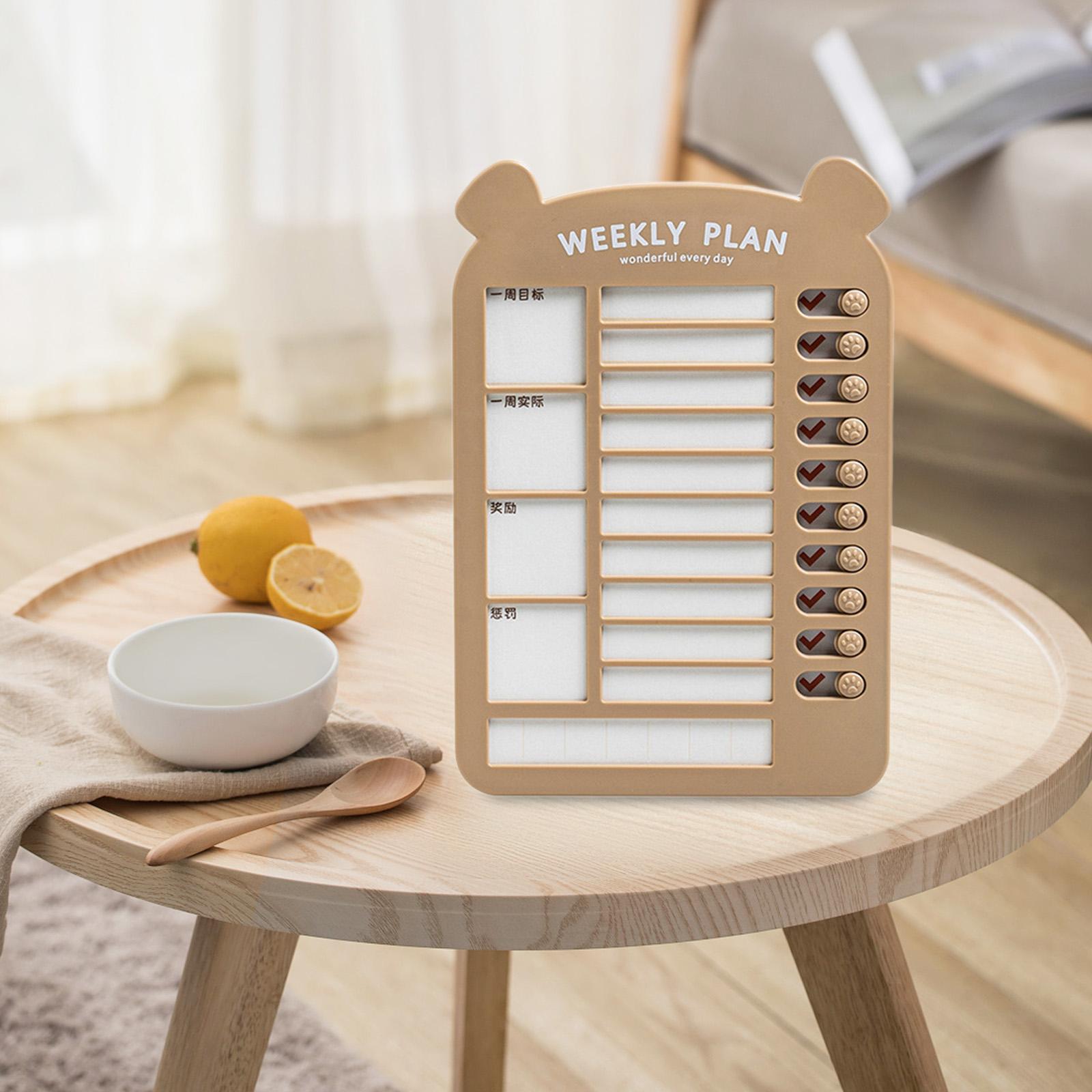 List Board Daily Task Planning Board Chart Memo for RV Office Home Brown