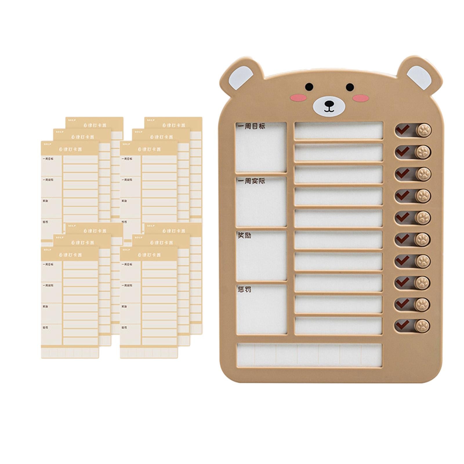 List Board Daily Task Planning Board Chart Memo for RV Office Home Brown Bear