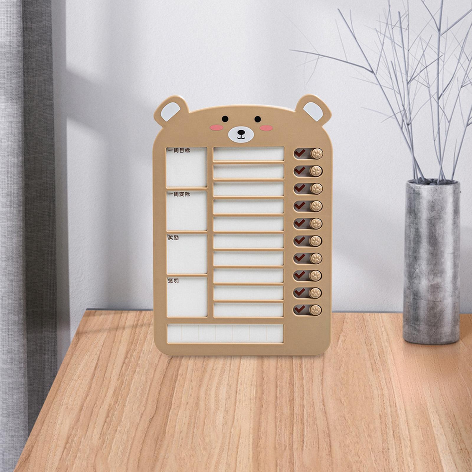 List Board Daily Task Planning Board Chart Memo for RV Office Home Brown Bear