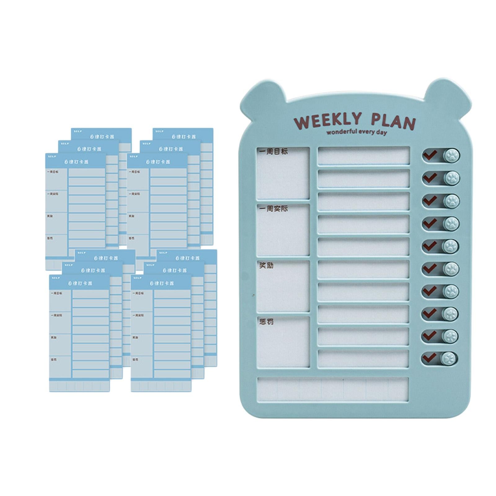 List Board Daily Task Planning Board Chart Memo for RV Office Home Blue