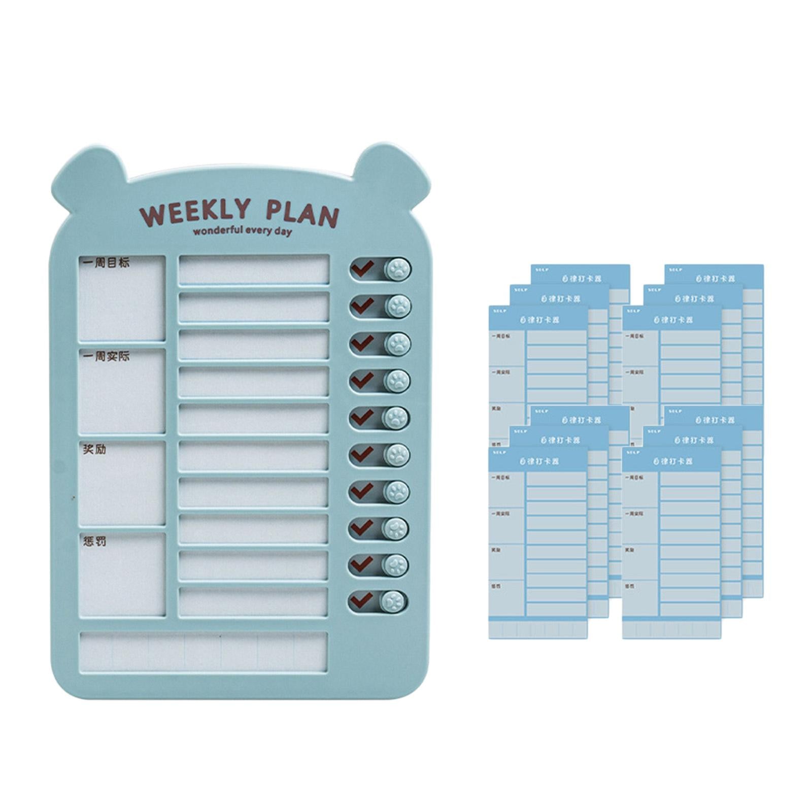 List Board Daily Task Planning Board Chart Memo for RV Office Home Blue