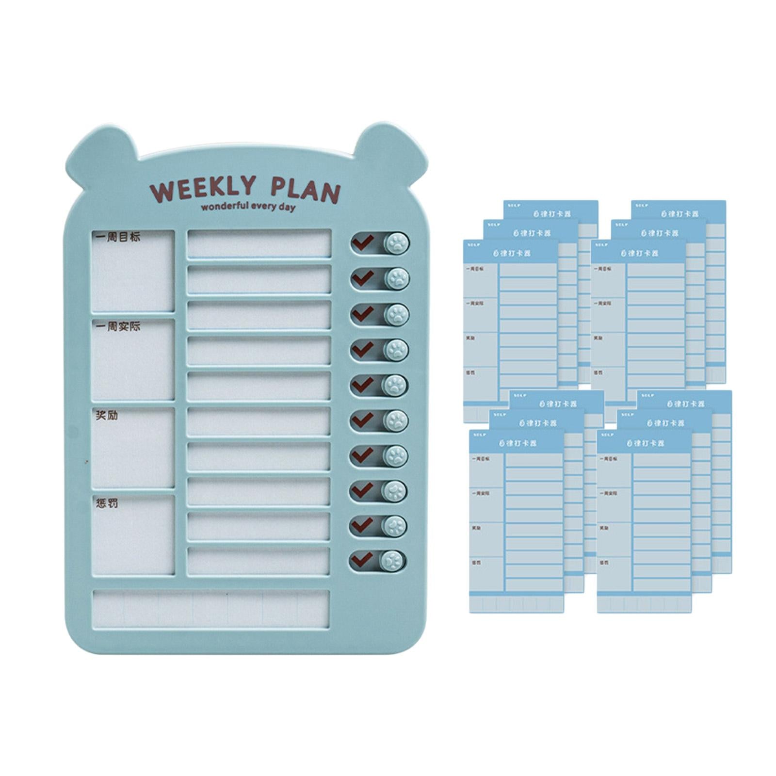 List Board Daily Task Planning Board Chart Memo for RV Office Home Blue