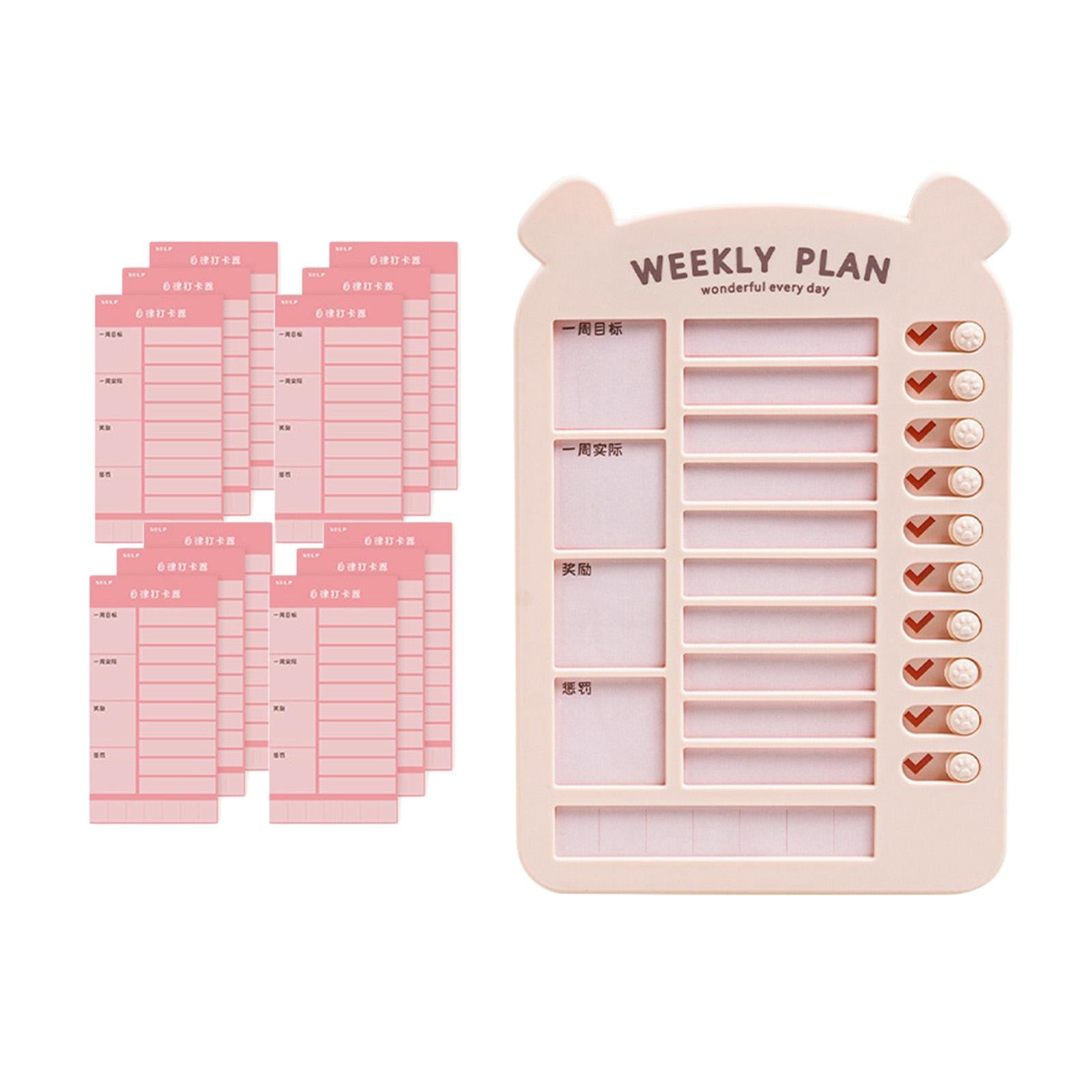 List Board Daily Task Planning Board Chart Memo for RV Office Home Pink