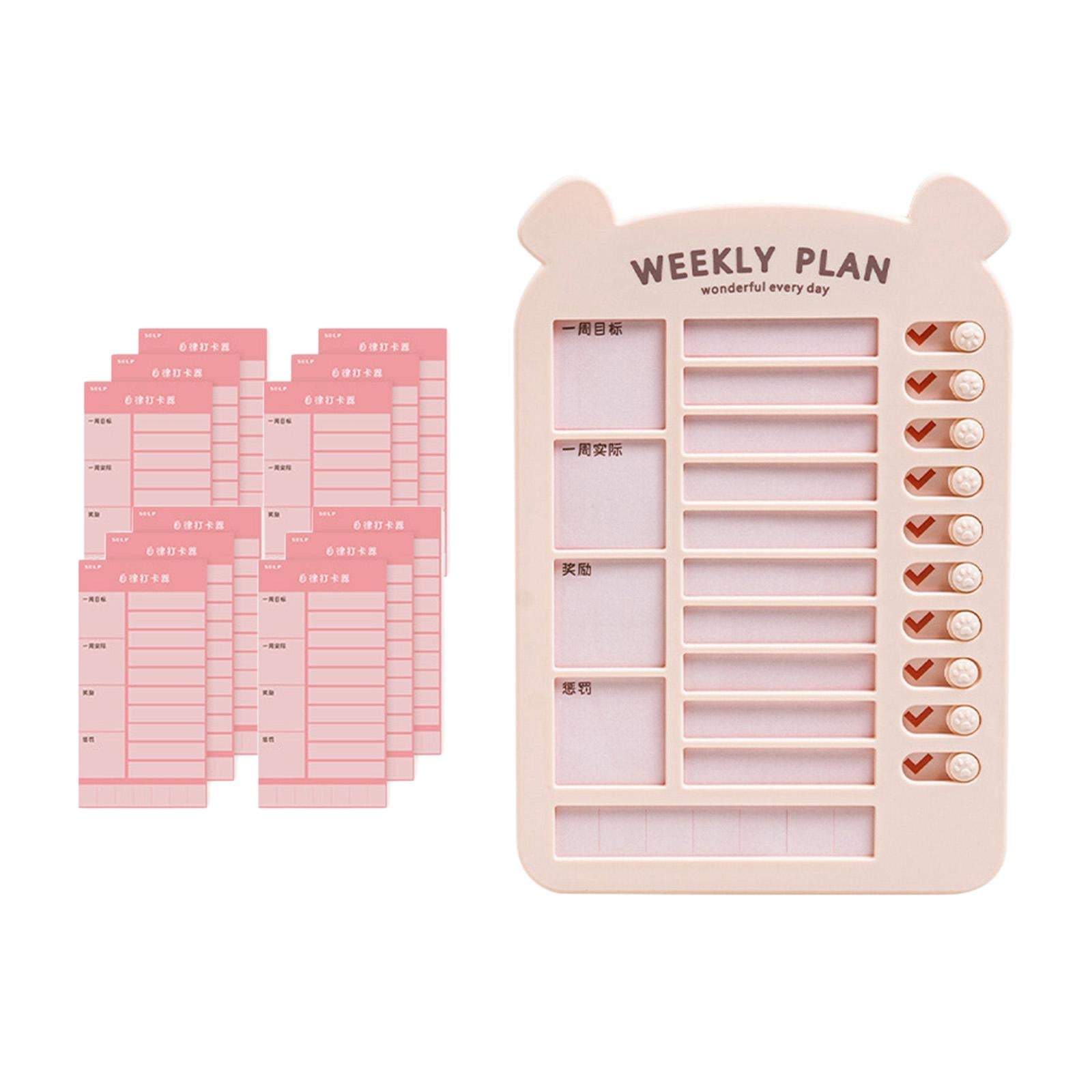 List Board Daily Task Planning Board Chart Memo for RV Office Home Pink