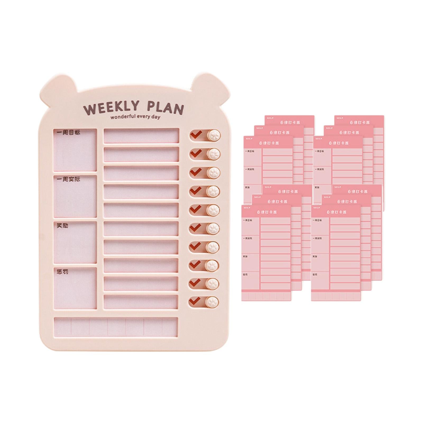 List Board Daily Task Planning Board Chart Memo for RV Office Home Pink