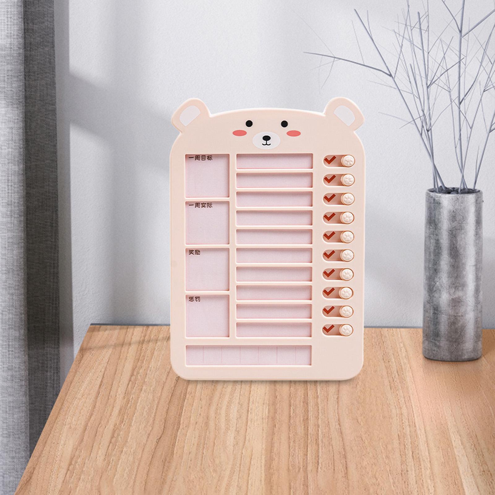 List Board Daily Task Planning Board Chart Memo for RV Office Home Bear Pink